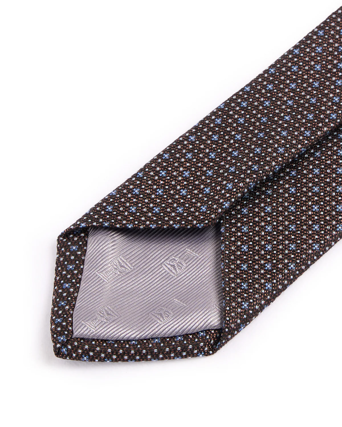 Silk Woven Jacquard Melange Micro Dot Tie - Image 3