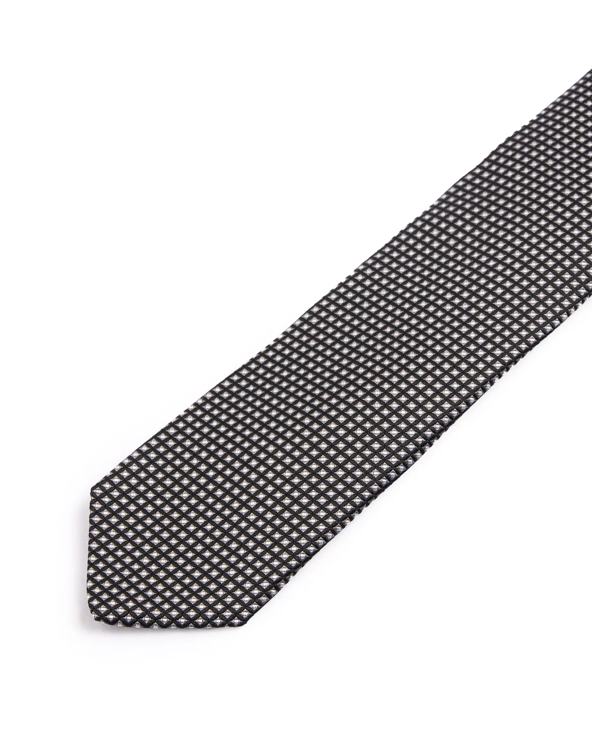 Silk Woven Jacquard Micro Diamond Tie - Image 2