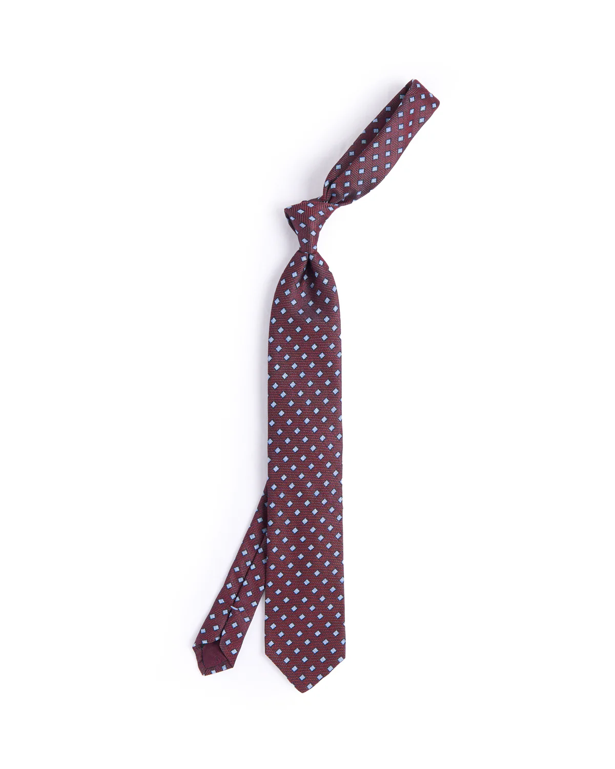Silk Woven Jacquard Rhombus Micro Medallion Tie
