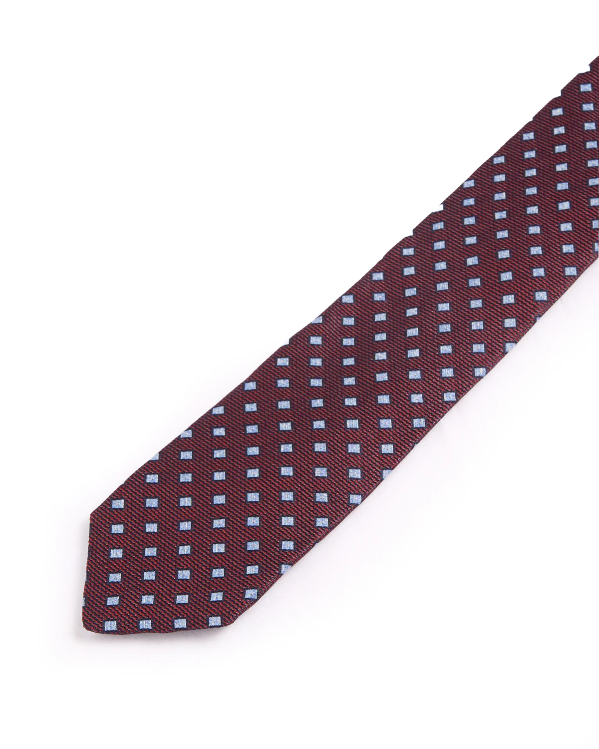 Silk Woven Jacquard Rhombus Micro Medallion Tie - Image 2