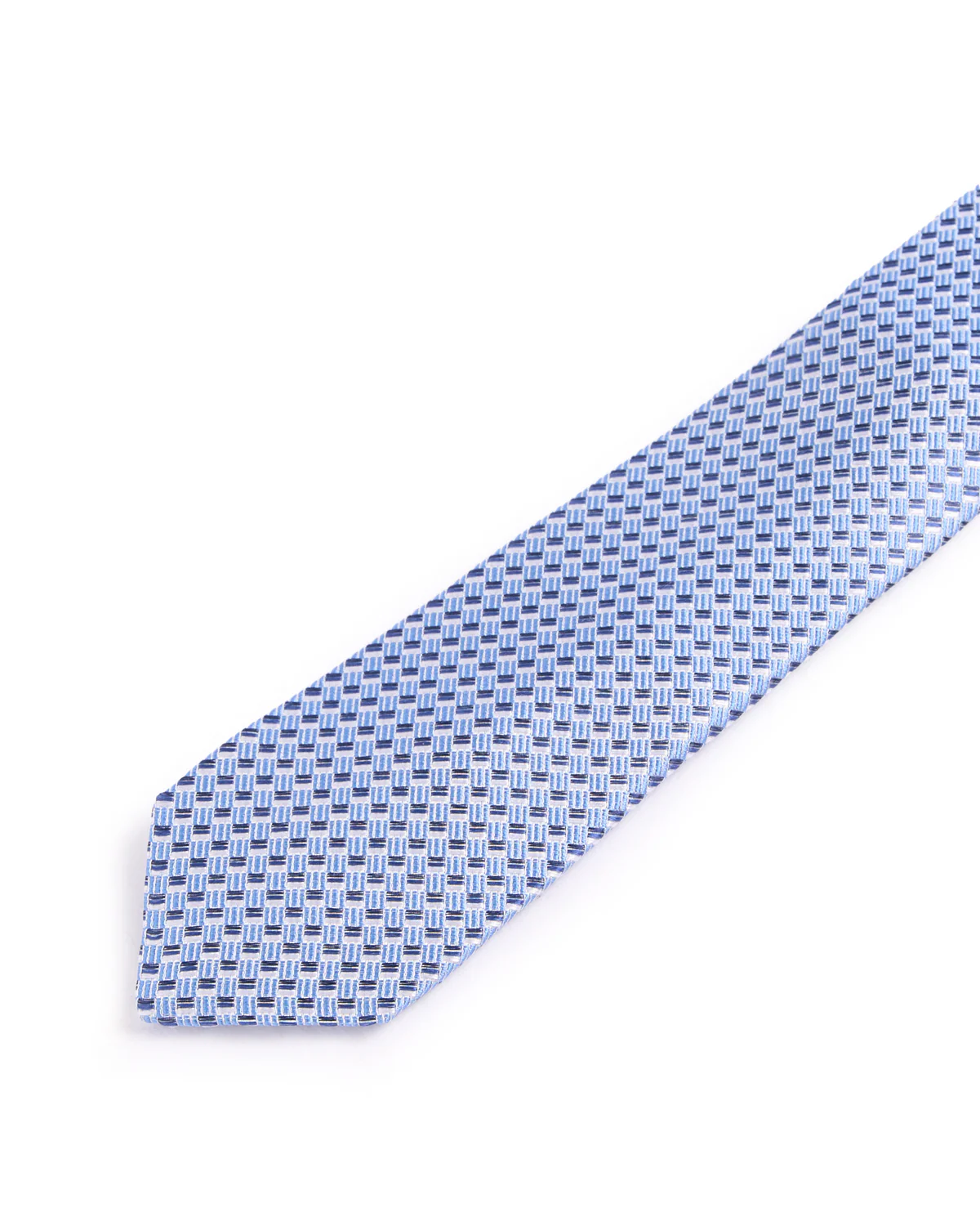 Silk Woven Jacquard Transversal Squares Tie - Image 2