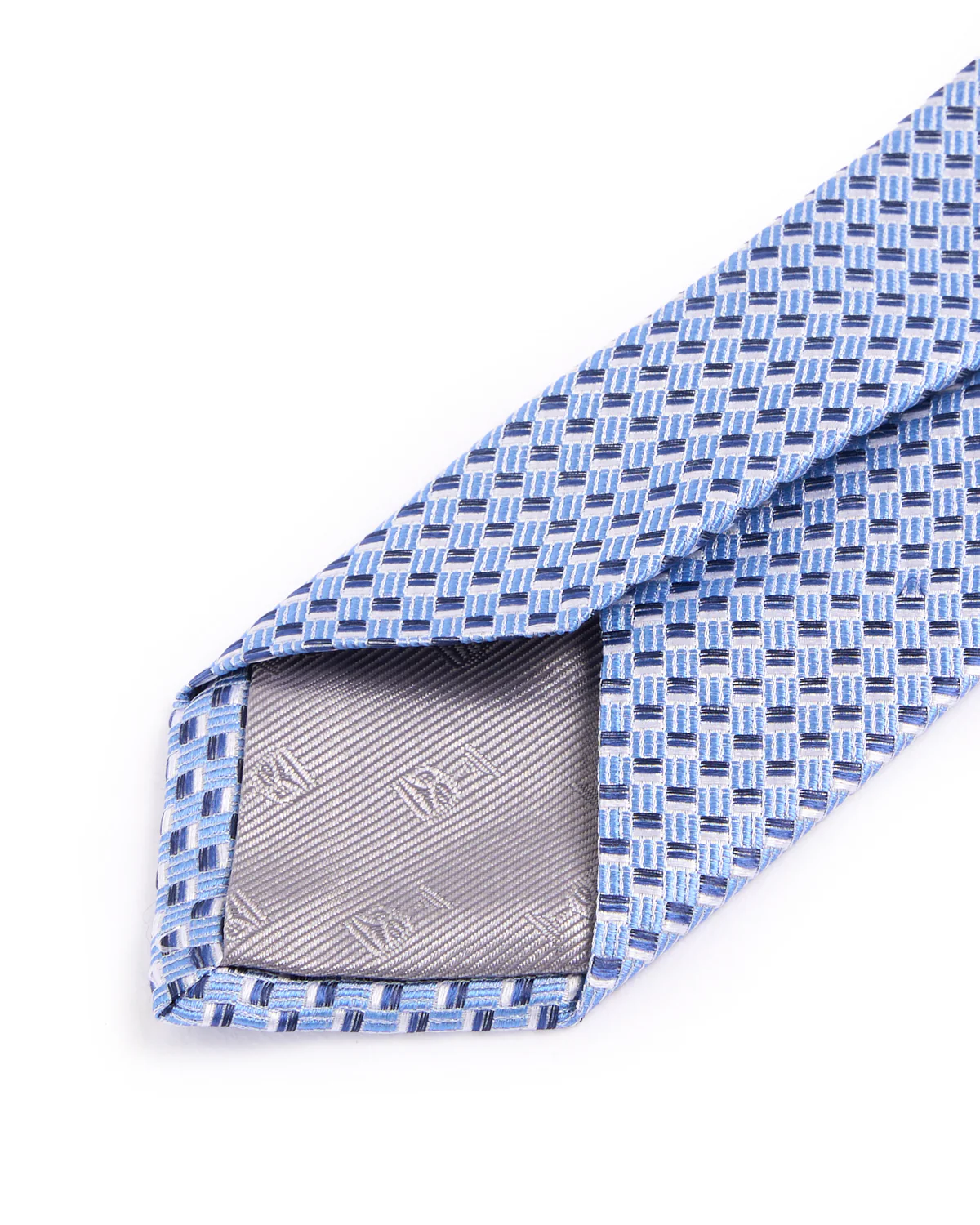 Silk Woven Jacquard Transversal Squares Tie - Image 3