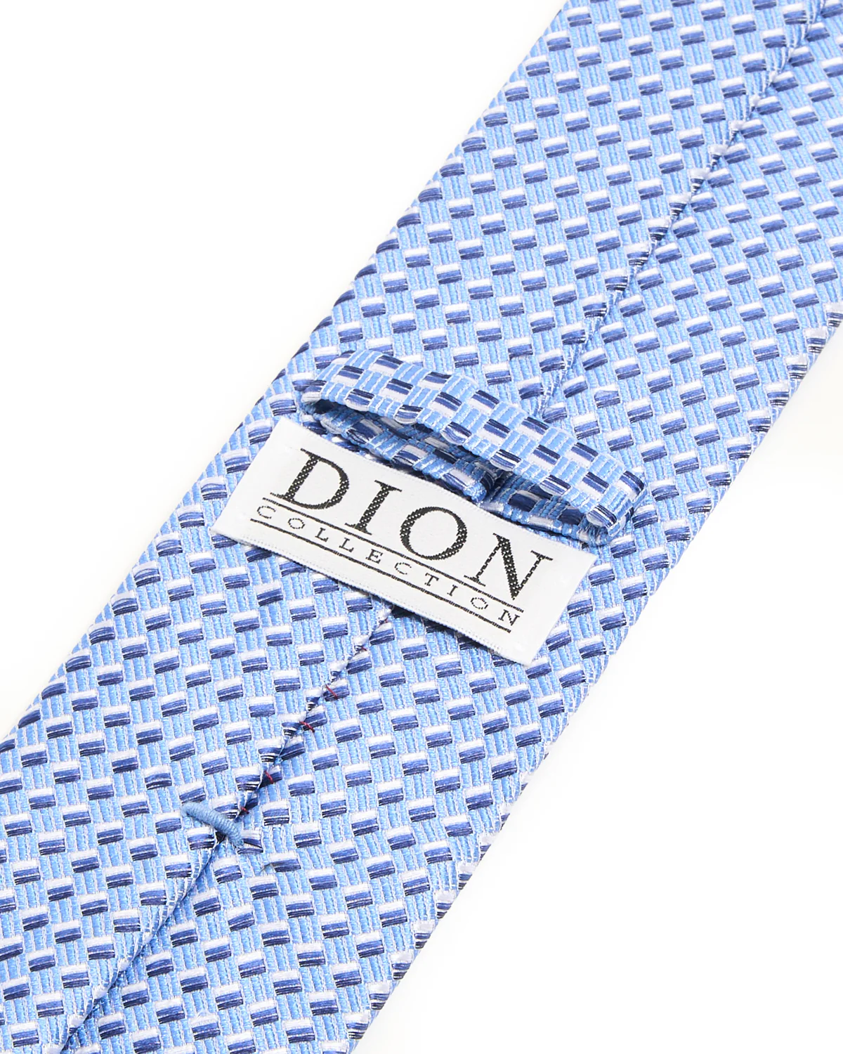 Sky Blue Basketweave Silk Tie - Image 2