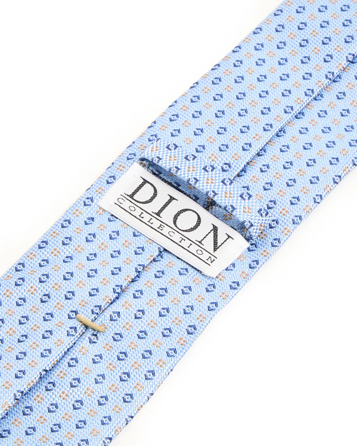 Sky Blue Diamond Dot Silk Tie - Image 2