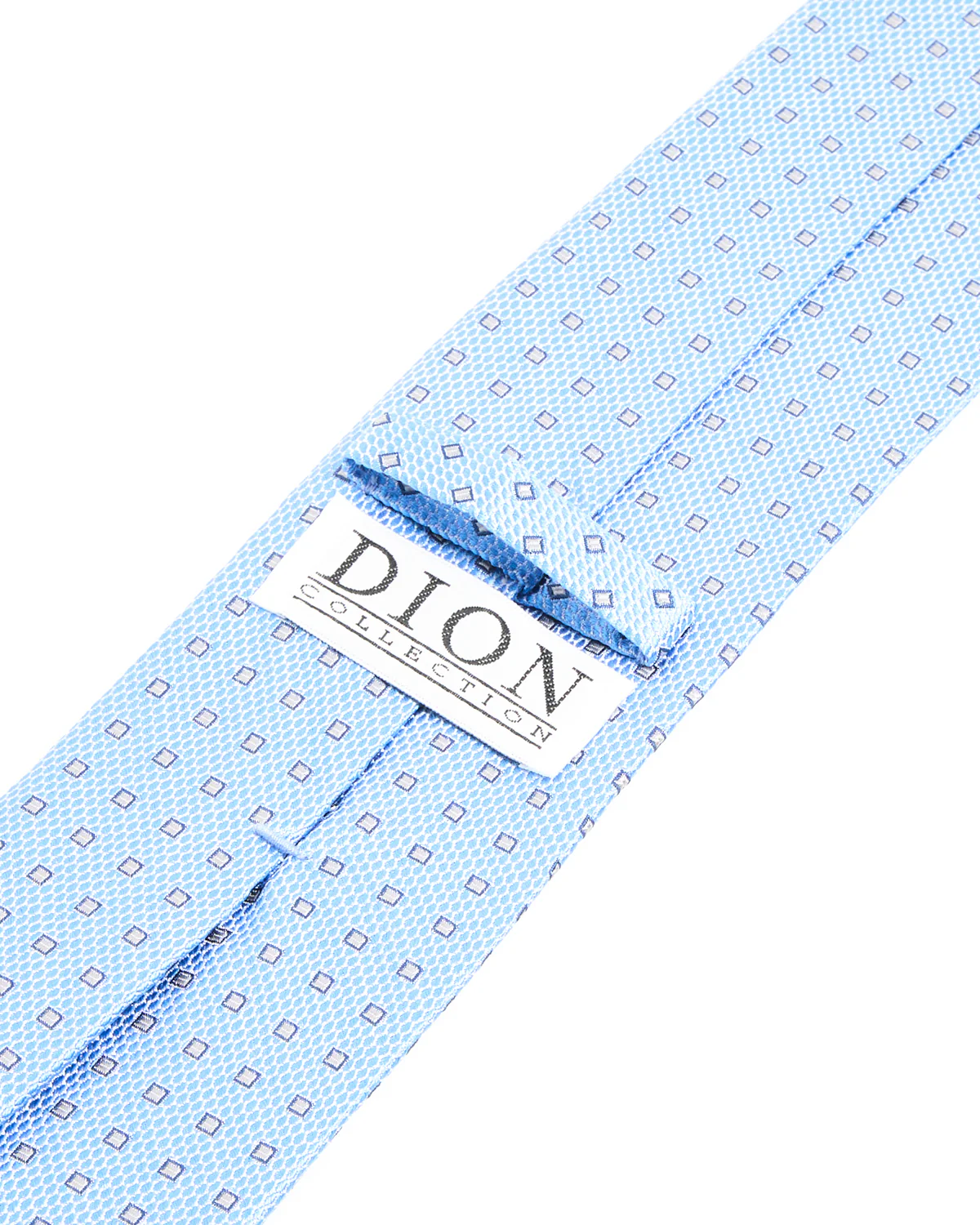 Sky Blue Micro Square Silk Tie - Image 2