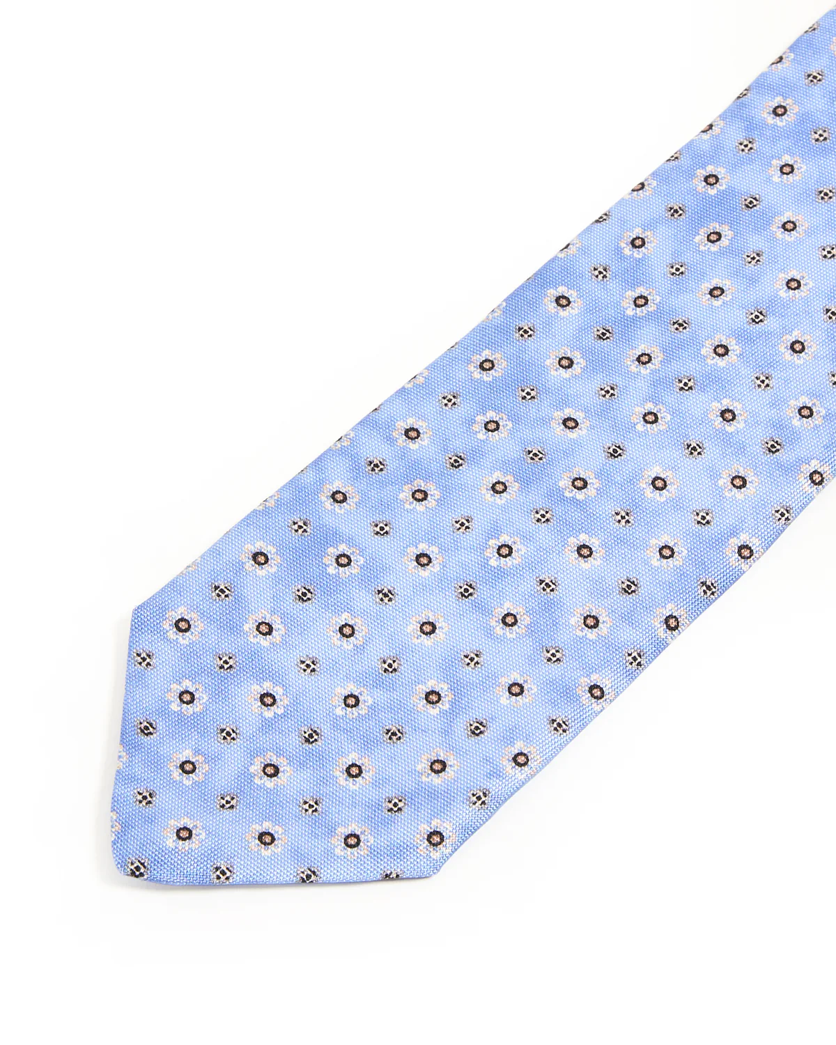Sky Floral Neat Silk Tie - Image 3