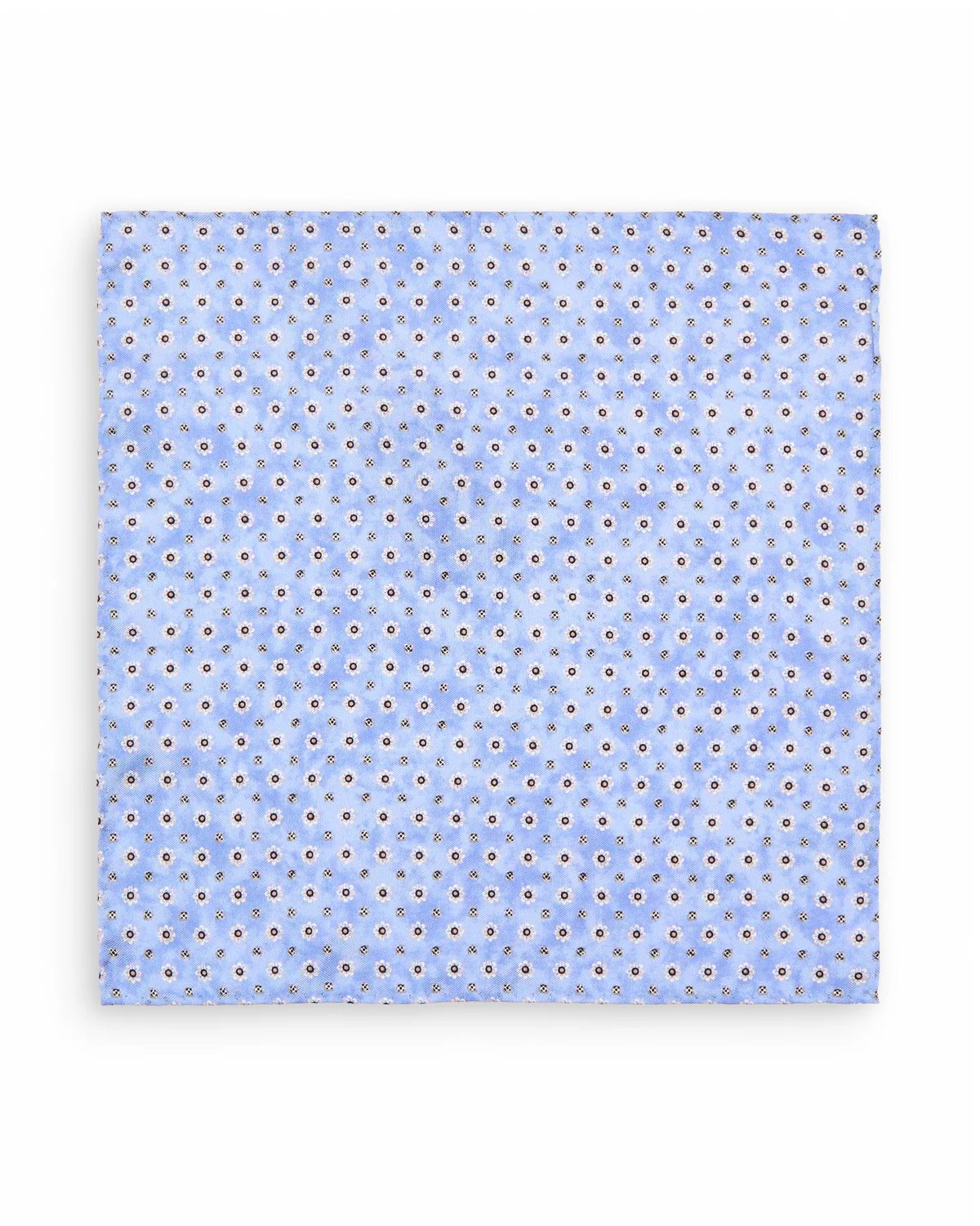 Sky Micro Floral Silk Pocket Square - Image 3