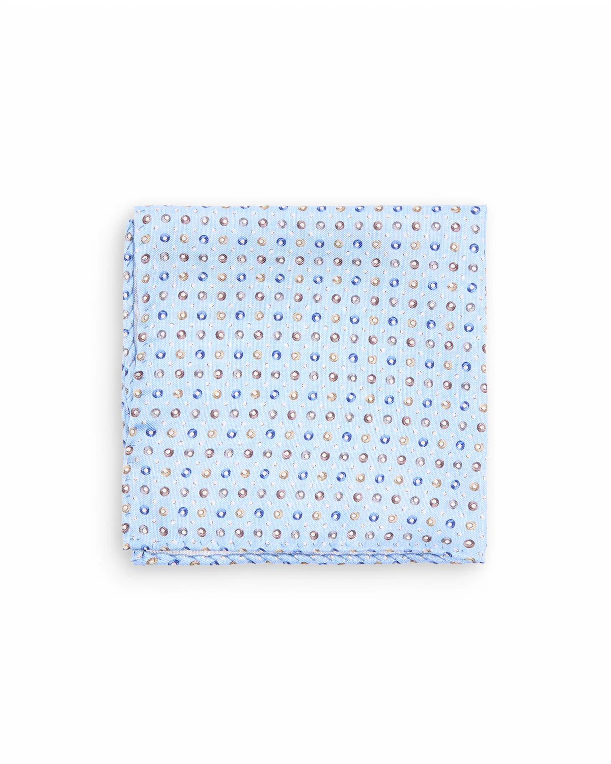 Sky Ring Dot Silk Pocket Square