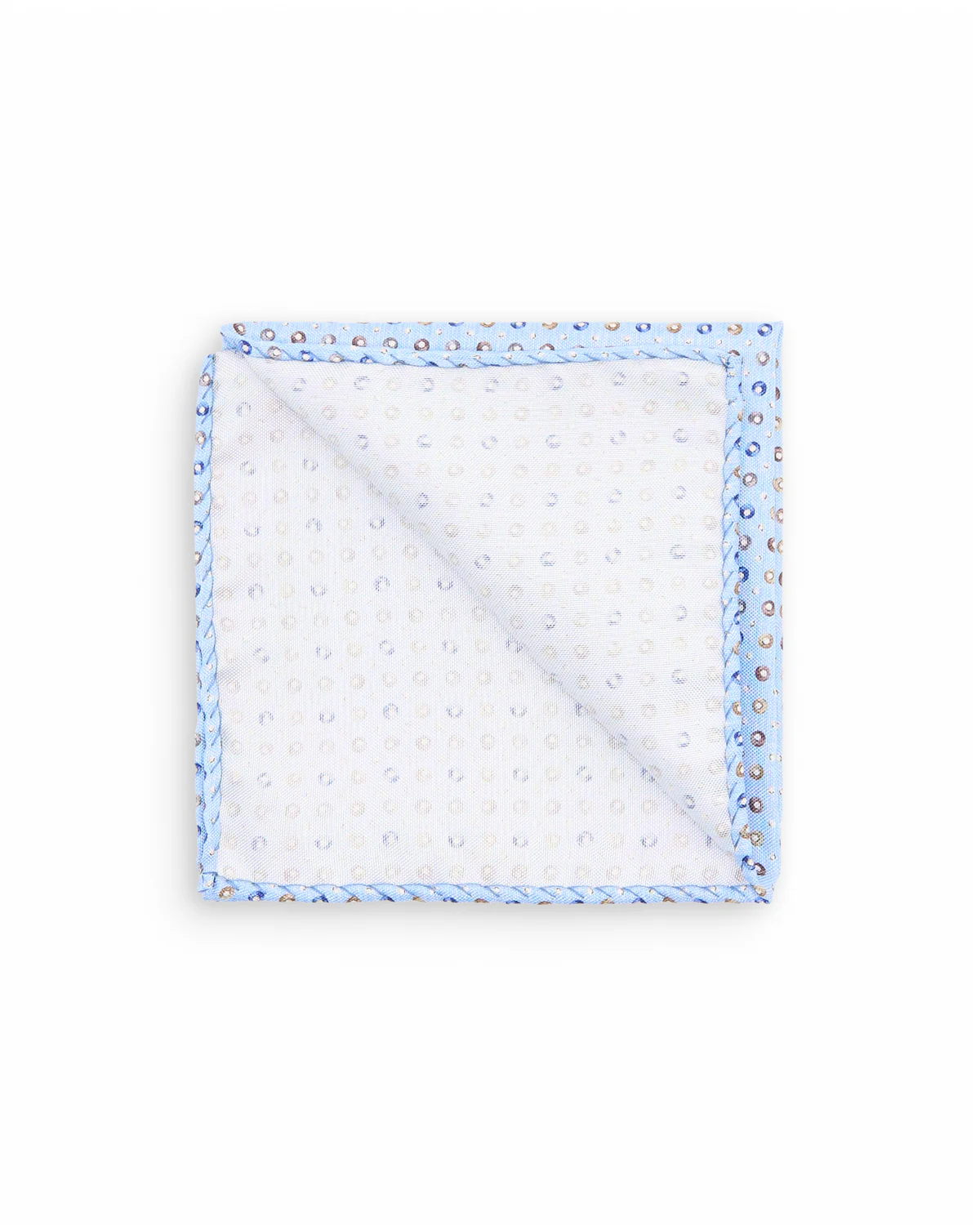 Sky Ring Dot Silk Pocket Square - Image 2