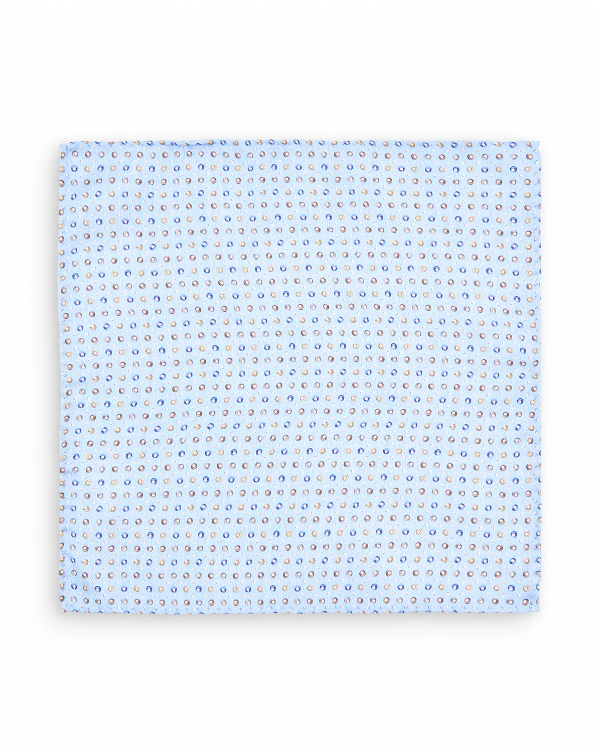 Sky Ring Dot Silk Pocket Square - Image 3