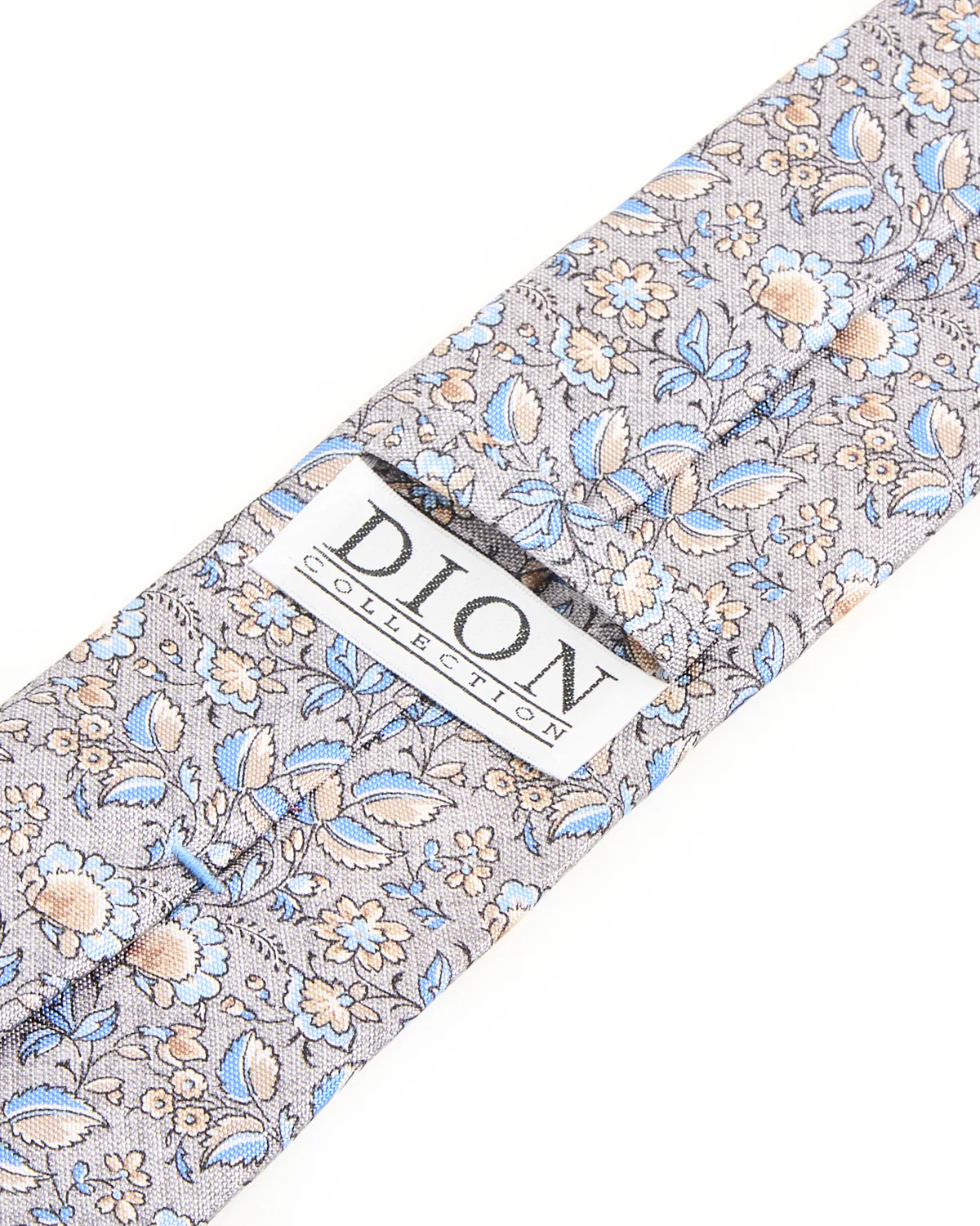 Smoke Blue Floral Silk Tie - Image 2