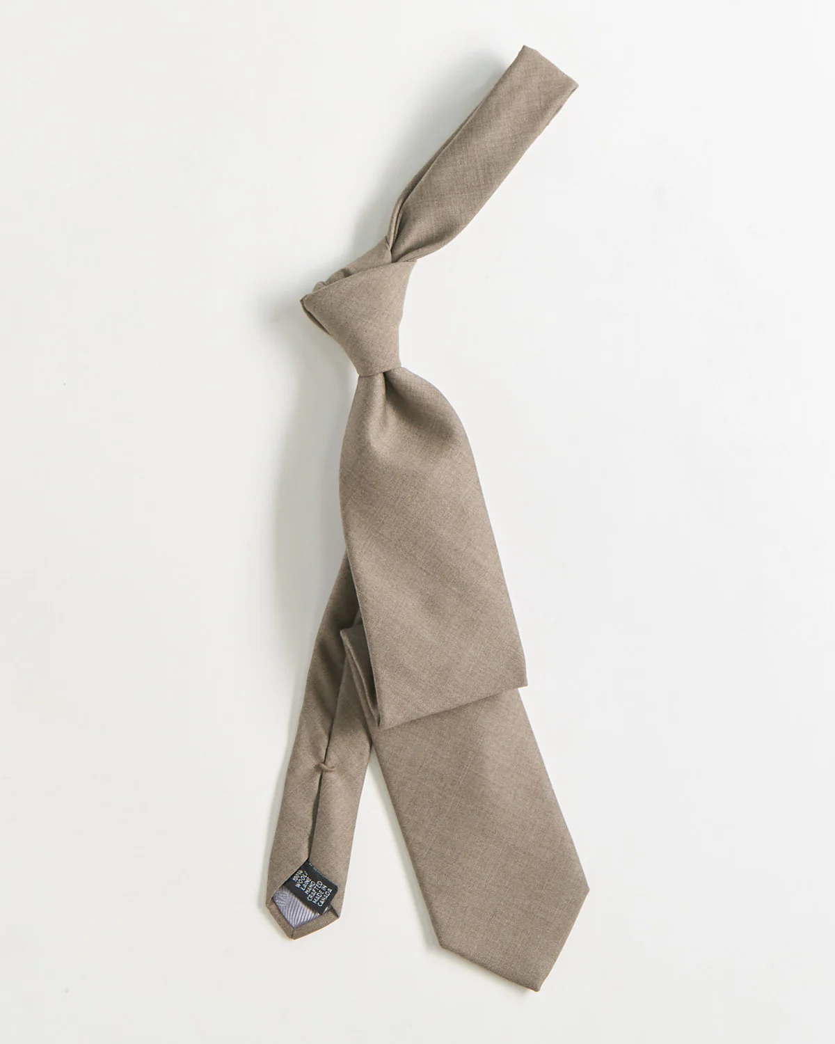 Tan Wool Melange Twill Tie