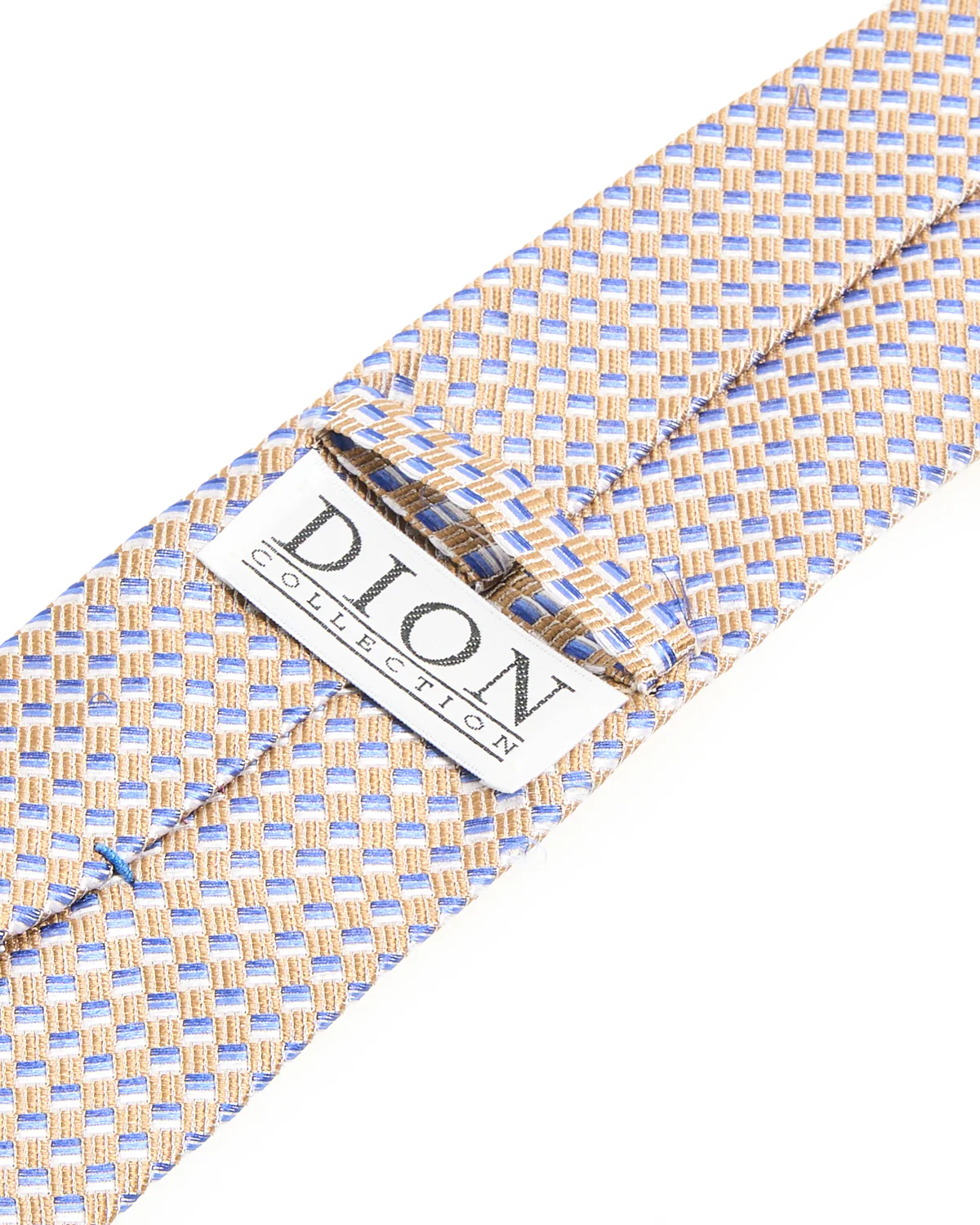 Woven Jacquard Tranversal Squares Silk Tie - Image 2