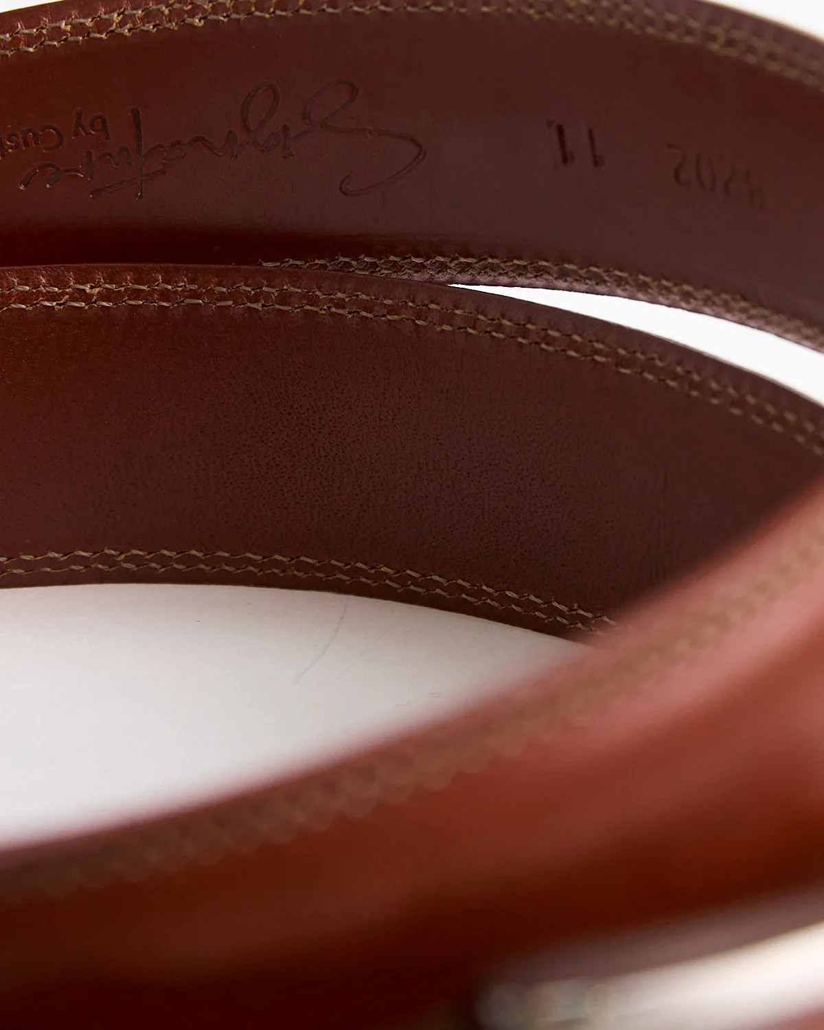 Double Stitch Dolce Dress Belt / Tan - Image 2