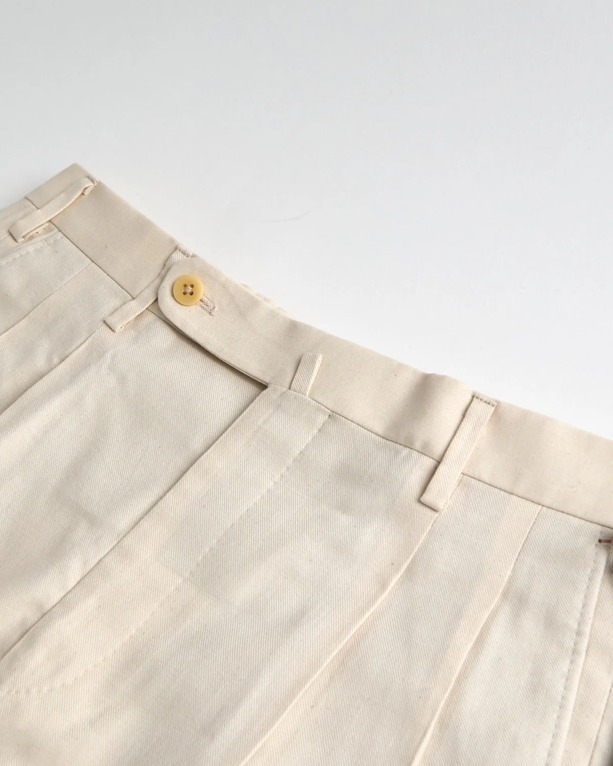 Brushed Cotton & Wool Serge Soft Pleated Trousers - Image 4