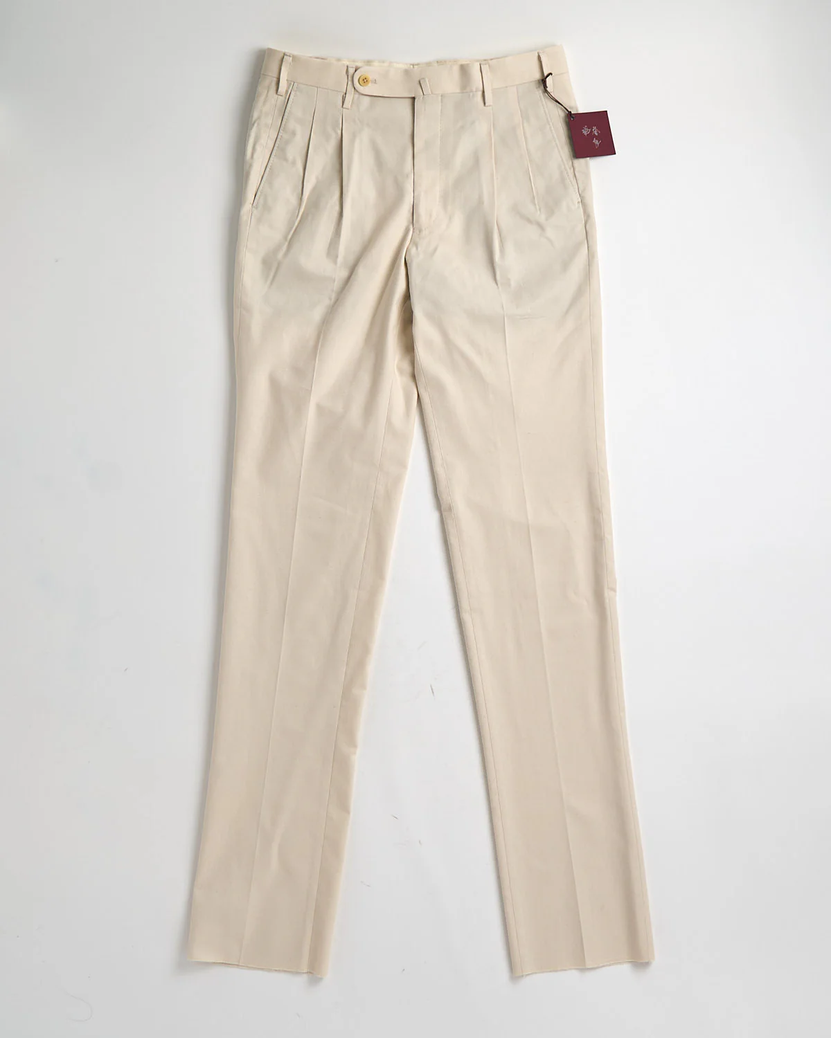 Brushed Cotton & Wool Serge Soft Pleated Trousers - Image 5