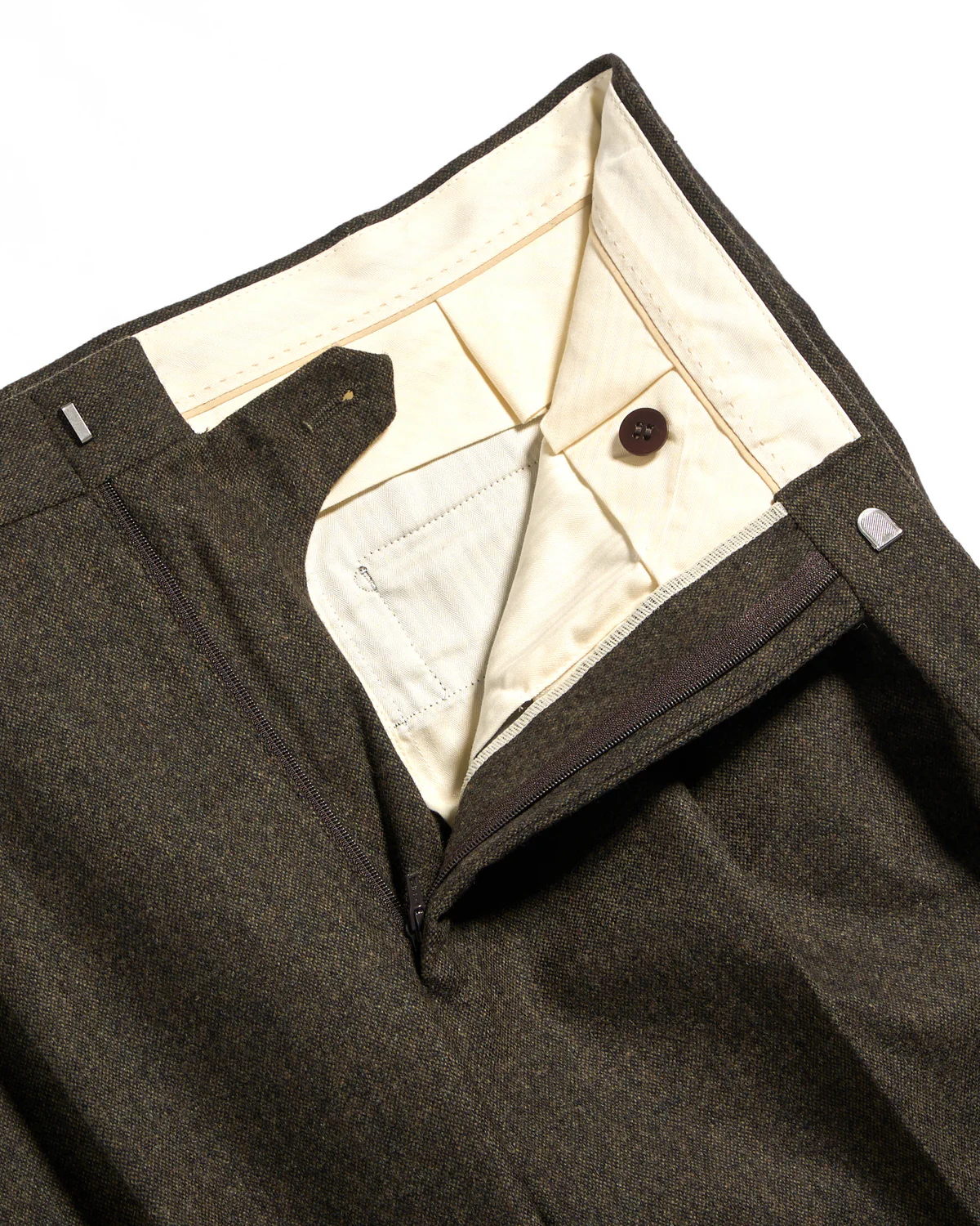 Melange Homespun Wool Blend Double Pleated Dress Pant - Image 2