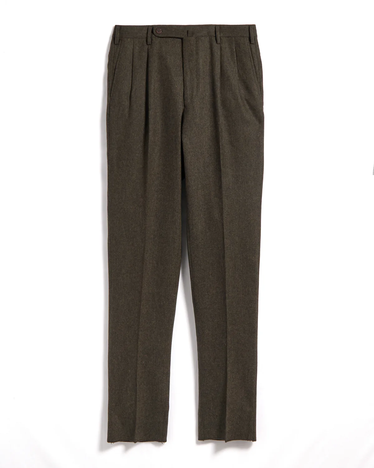 Melange Homespun Wool Blend Double Pleated Dress Pant - Image 5