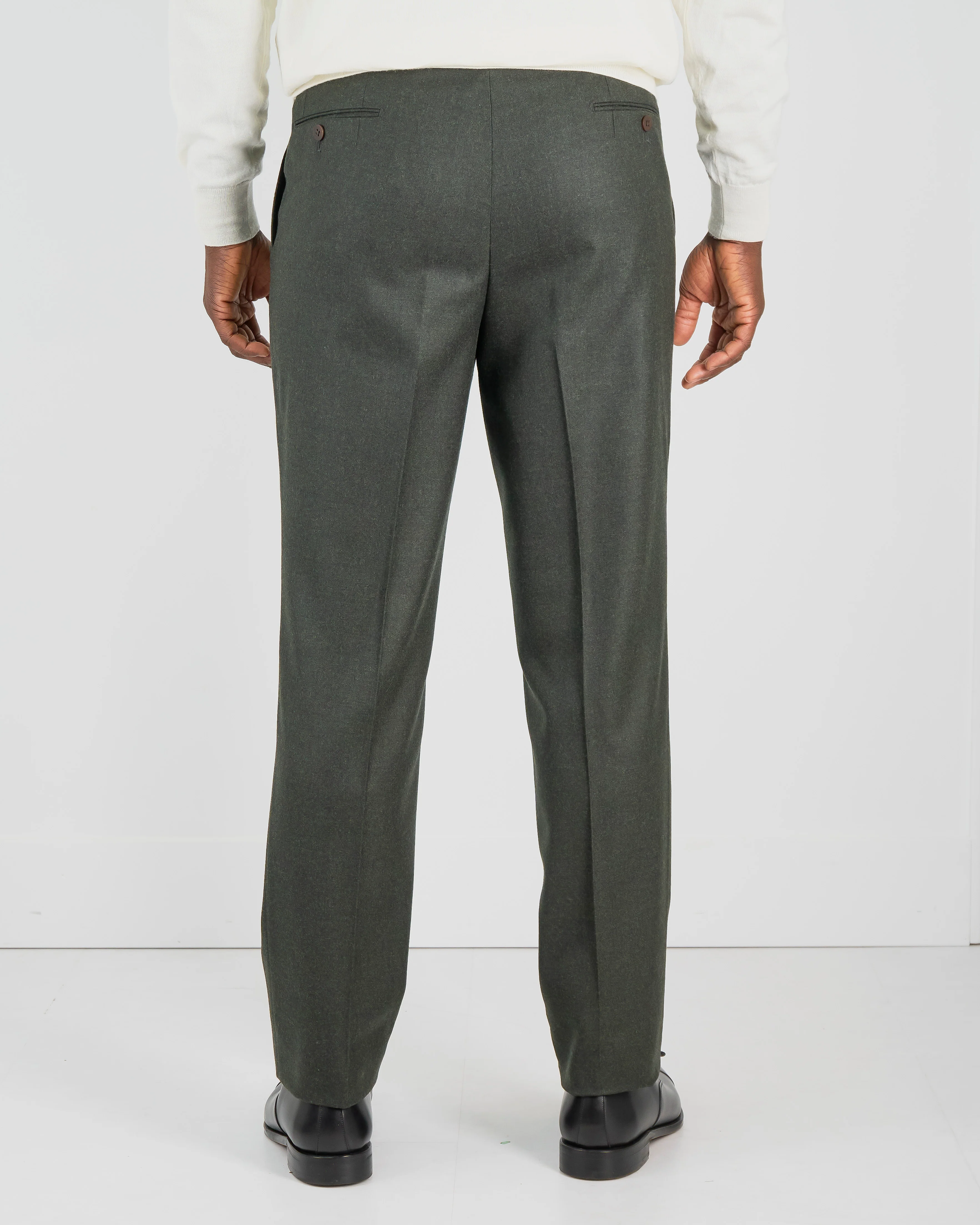 Pleated Super 100's Saxony Trousers - Image 5