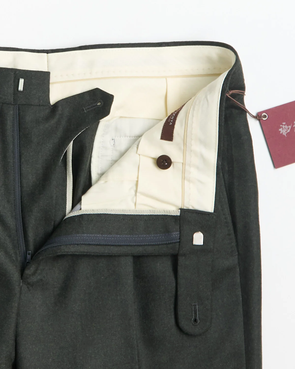 Pleated Super 100's Saxony Trousers - Image 8