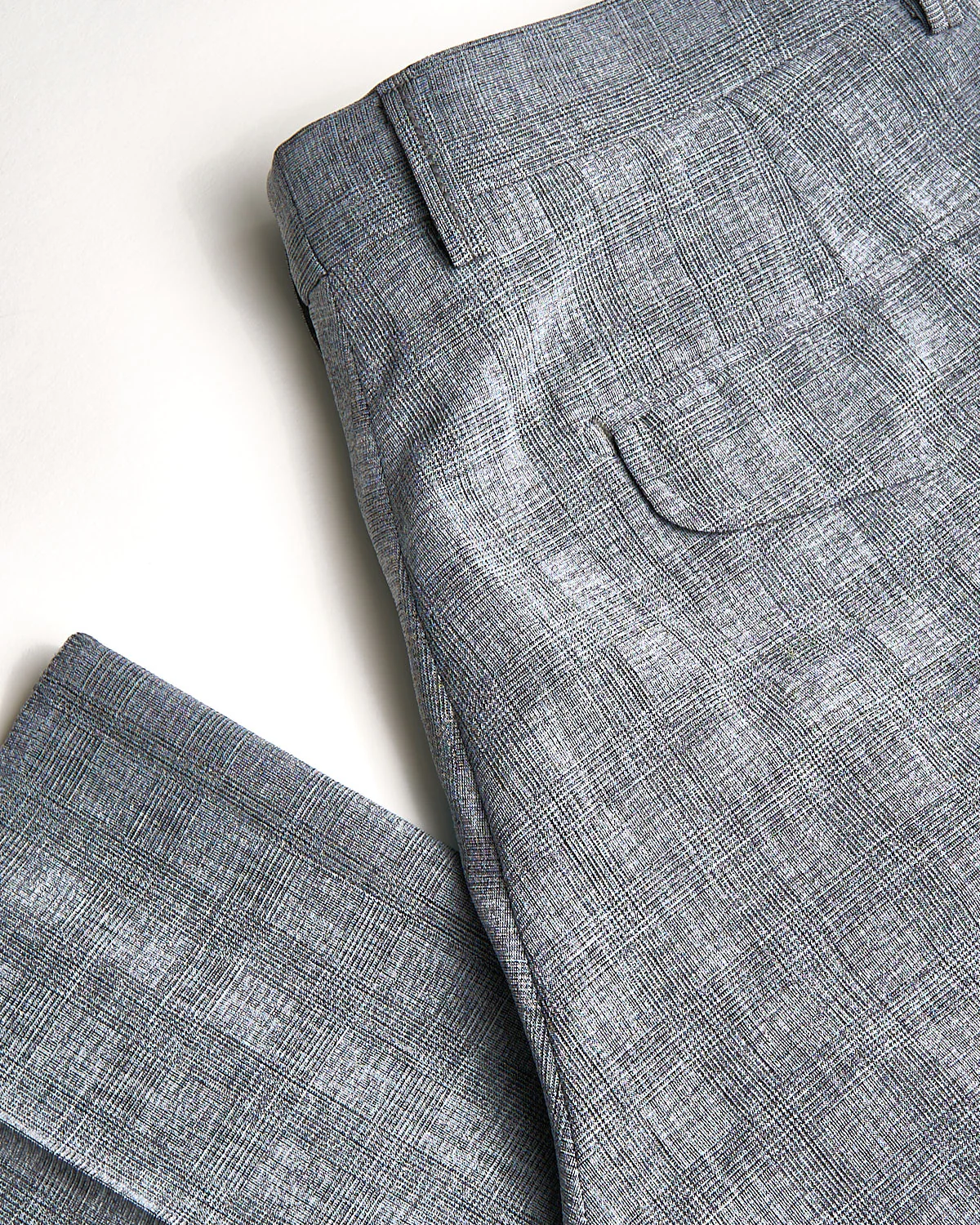 Shark Skin Glencheck Stretch Tech Trousers - Image 4