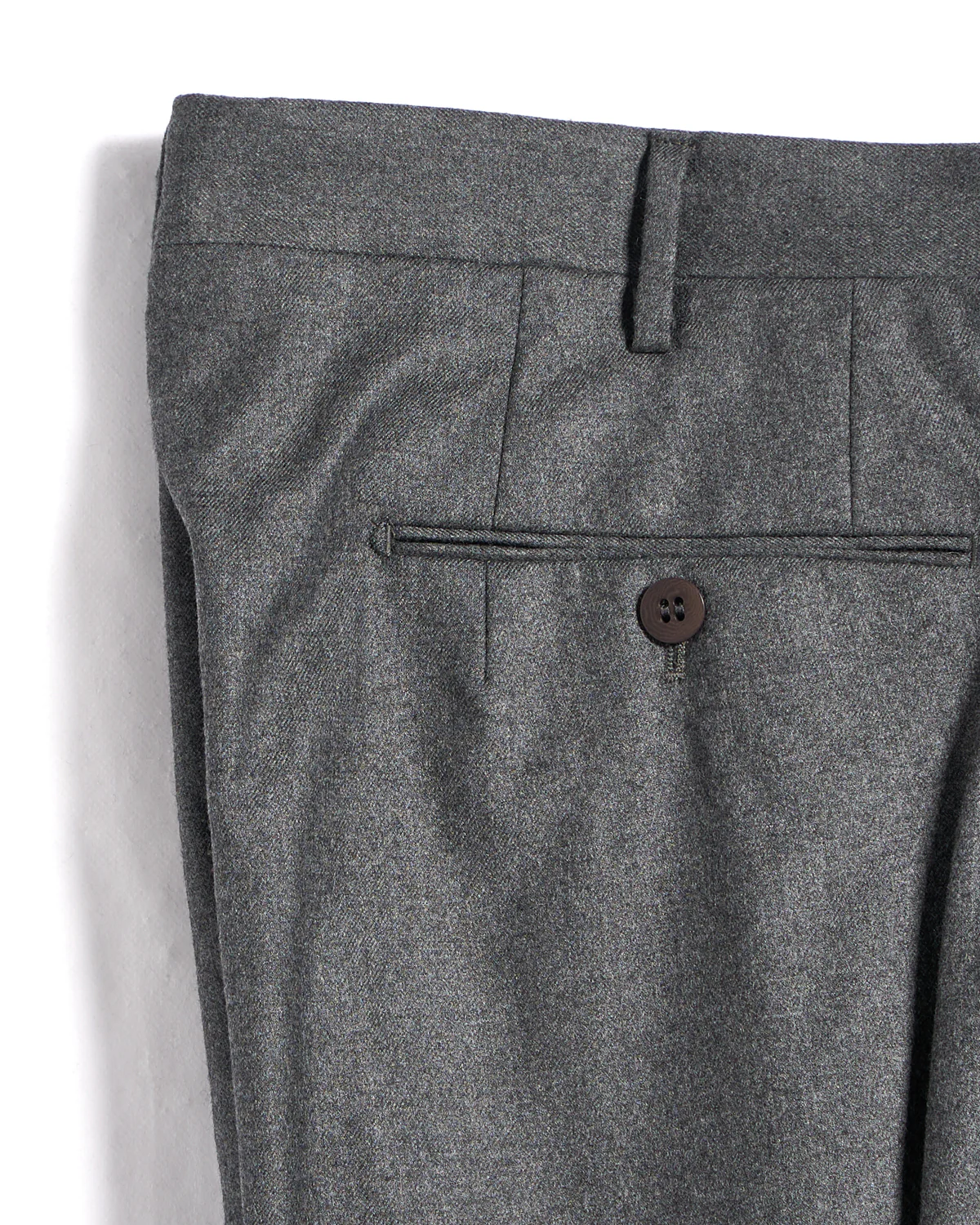 Super 120's Light Flannel Double Pleated Dress Pants - Image 8