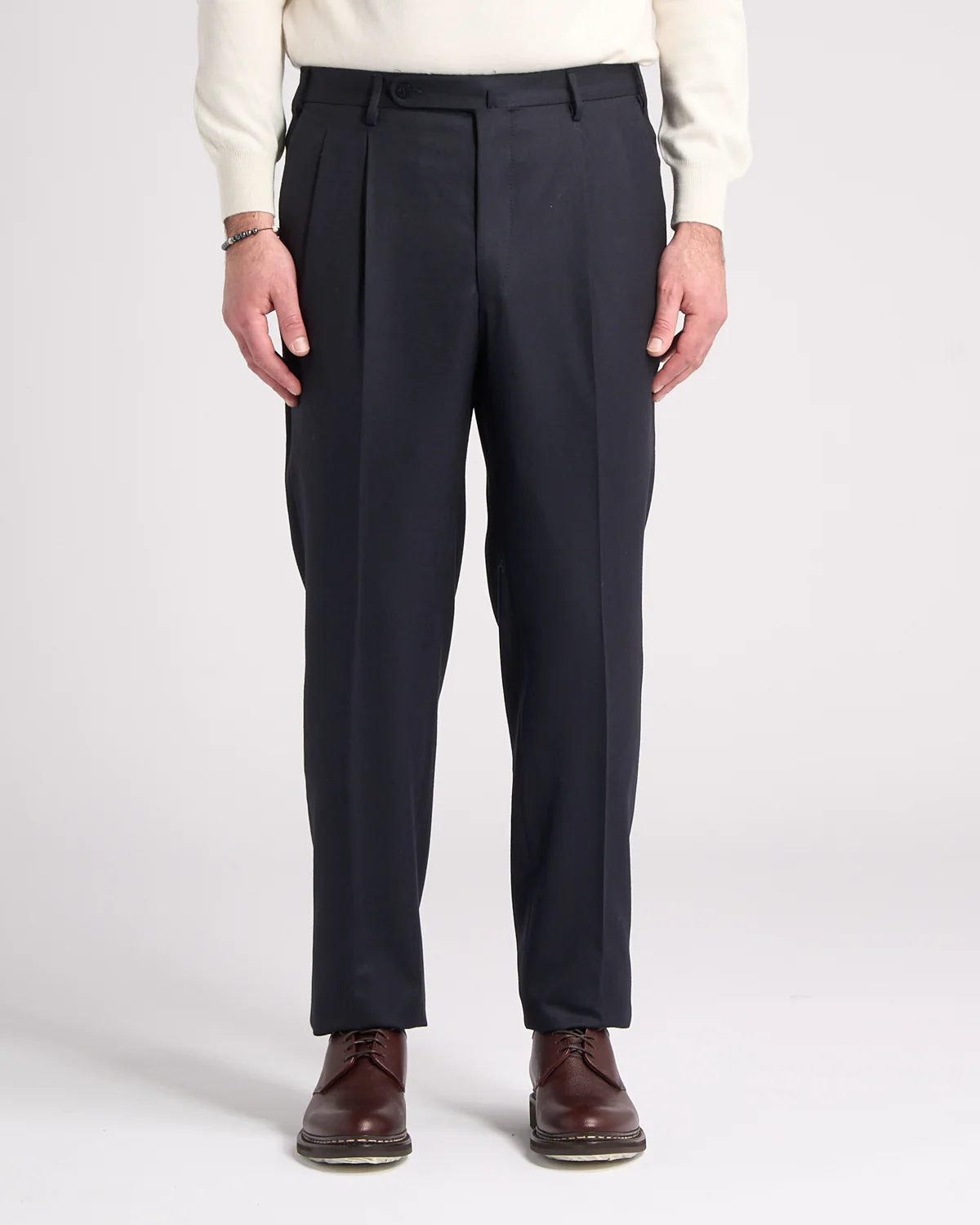 Super 120's Light Flannel Double Pleated Dress Pants