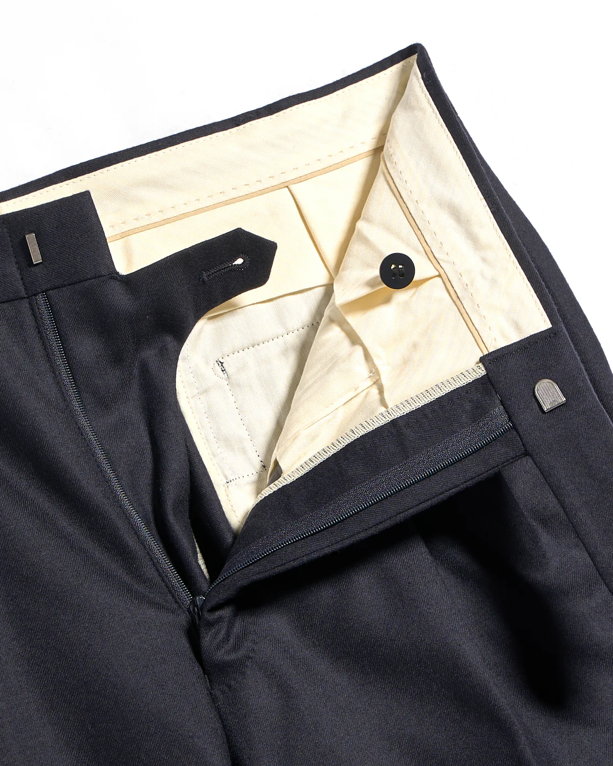 Super 120's Light Flannel Double Pleated Dress Pants - Image 2
