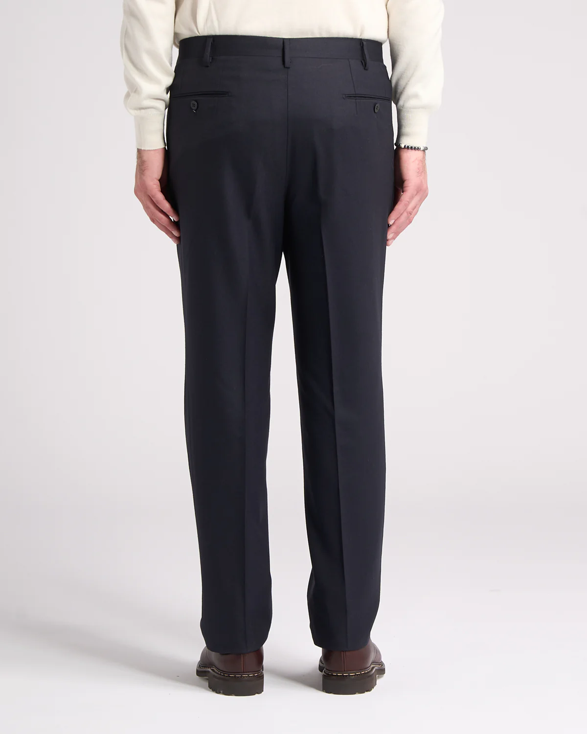 Super 120's Light Flannel Double Pleated Dress Pants - Image 4