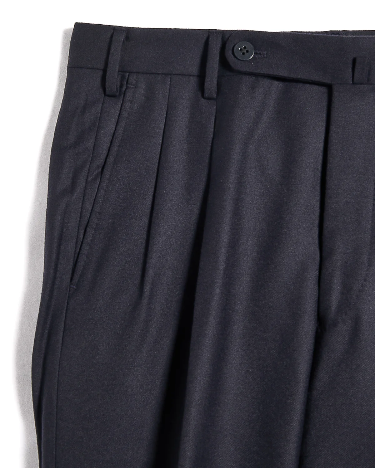 Super 120's Light Flannel Double Pleated Dress Pants - Image 7
