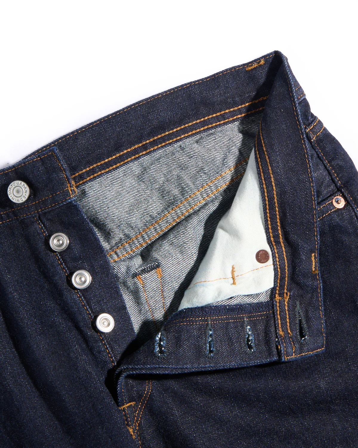 Made In Japan Regular Fit Akita Selvedge Rinsed Denim - Image 2
