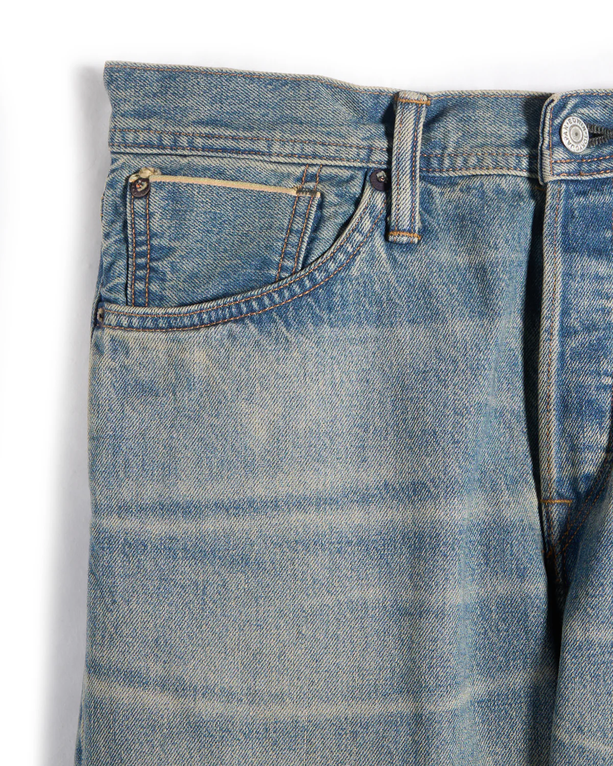 Made In Japan Regular Fit Selvedge Washed 'Kamakura' Denim - Image 4