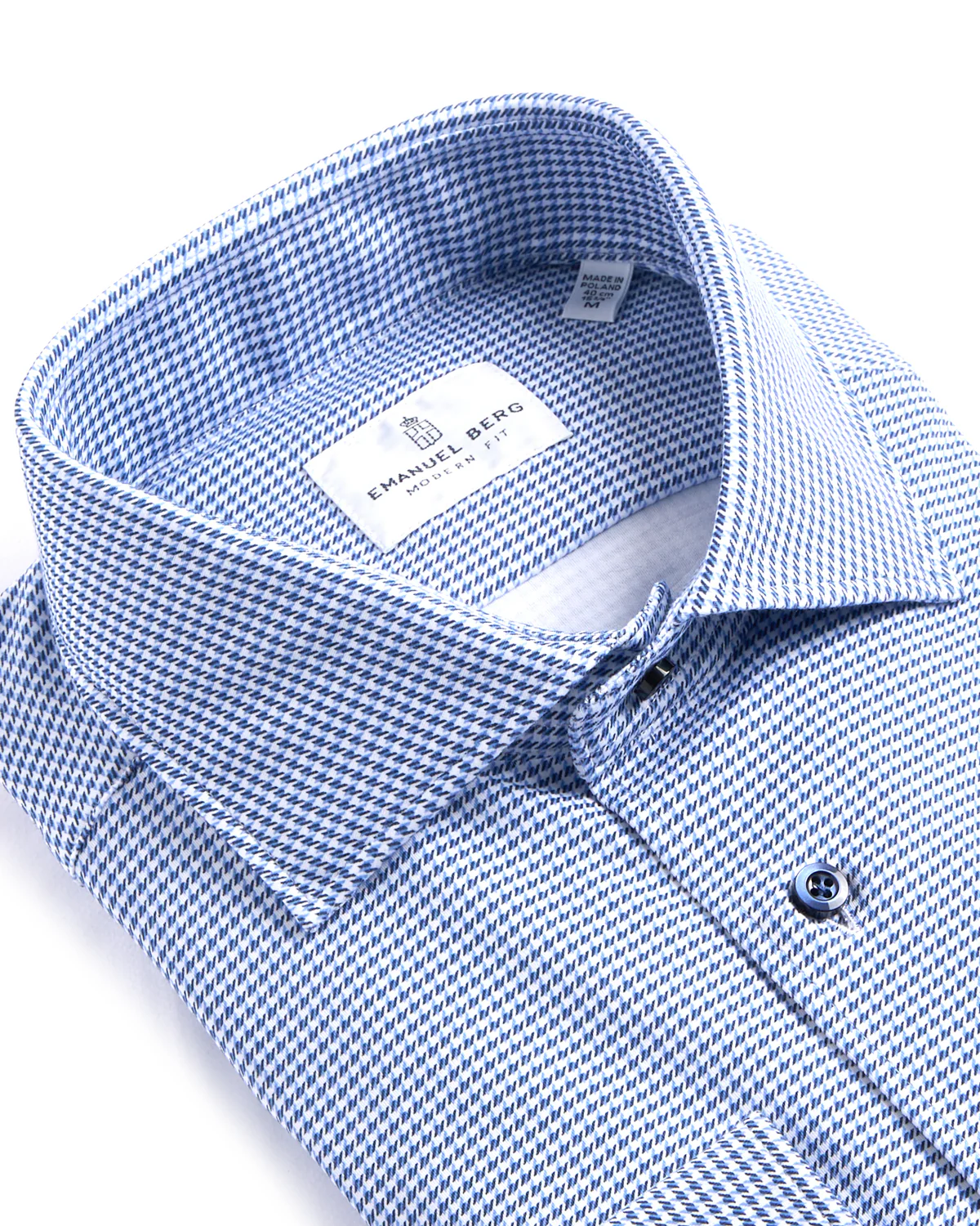 Mini Check Modern 4Flex Knit Shirt With Contrast - Image 2