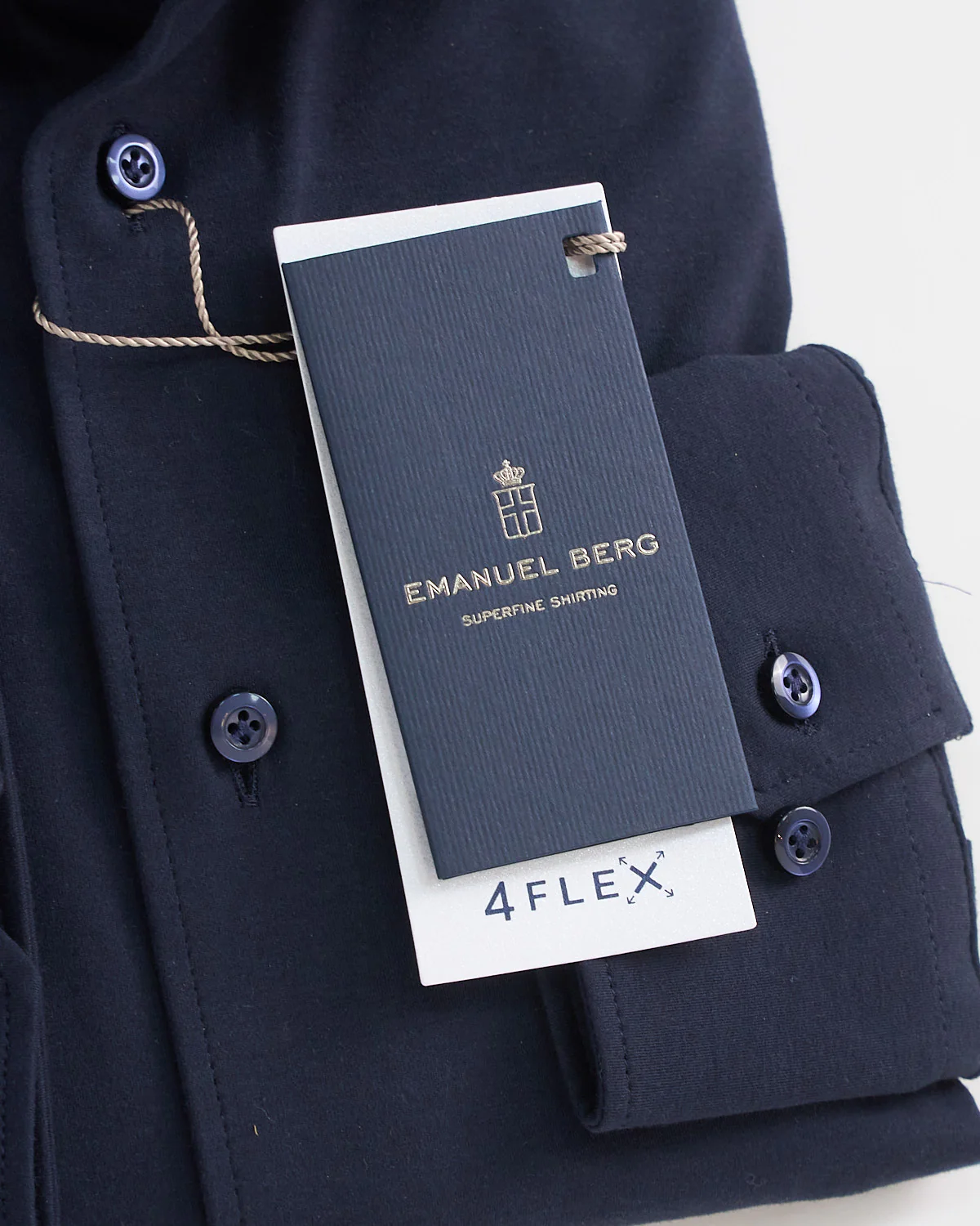 Modern Fit Navy 4Flex Jersey Stretch Shirt - Image 4