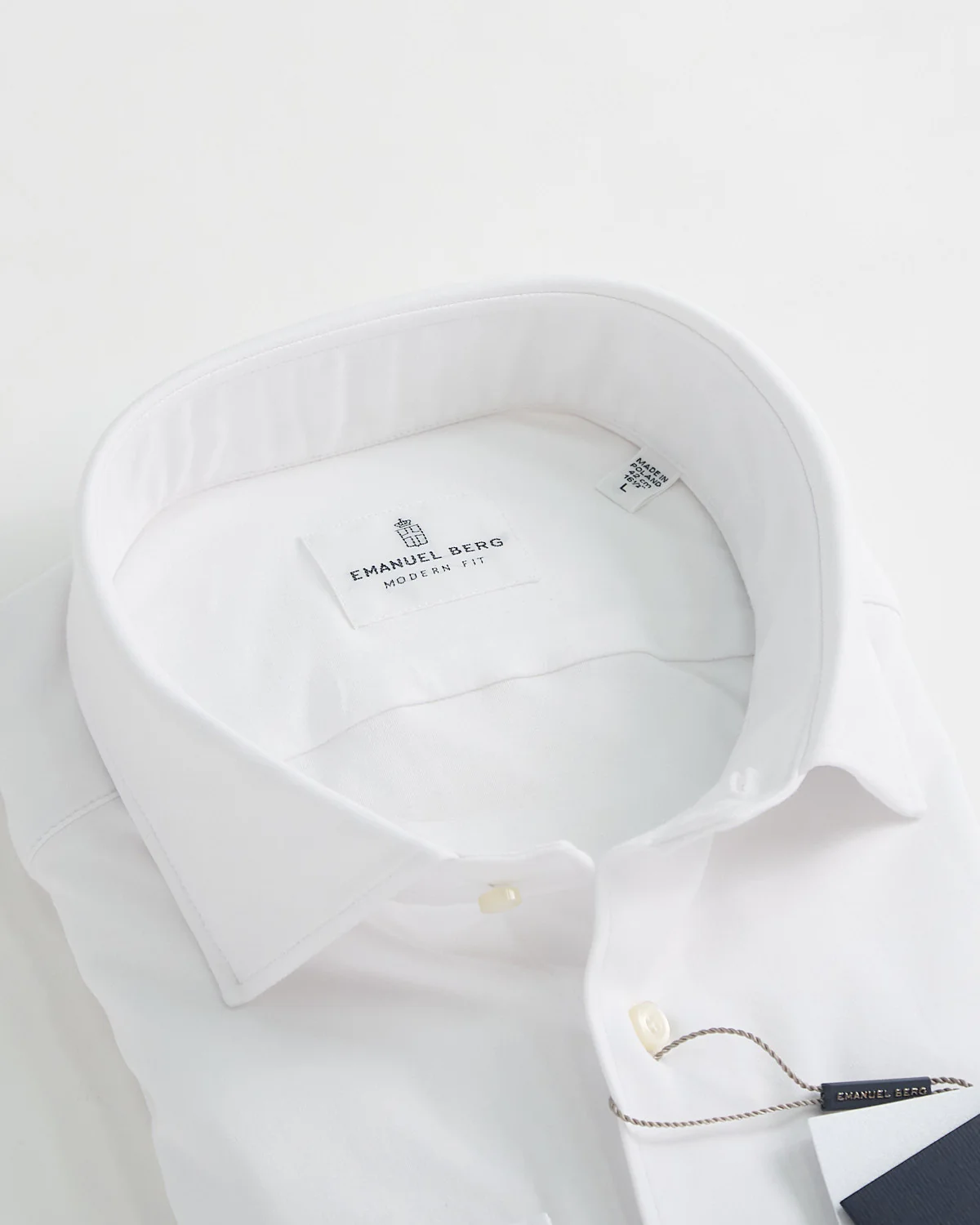 Modern Fit White 4Flex Jersey Stretch Shirt - Image 4