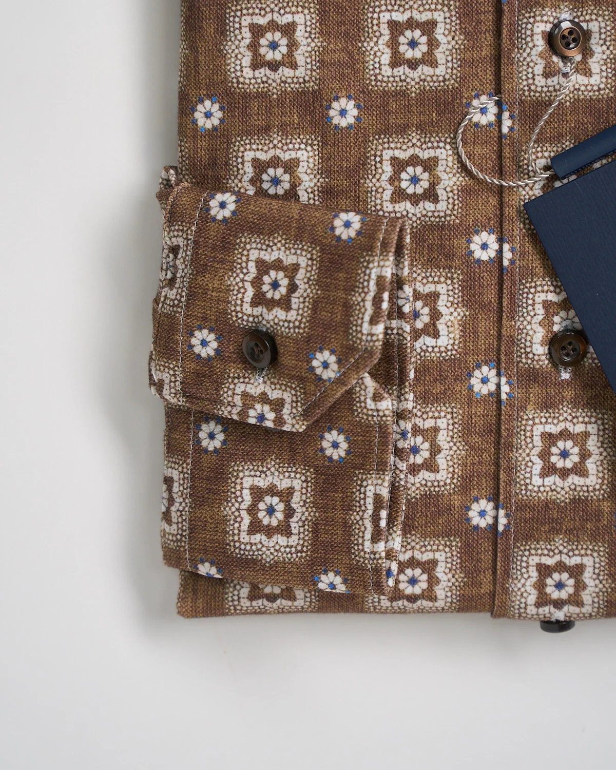 Modern Fit 'Albini 4 Flex' Bold Archival Pattern Stretch Knit Shirt - Image 2