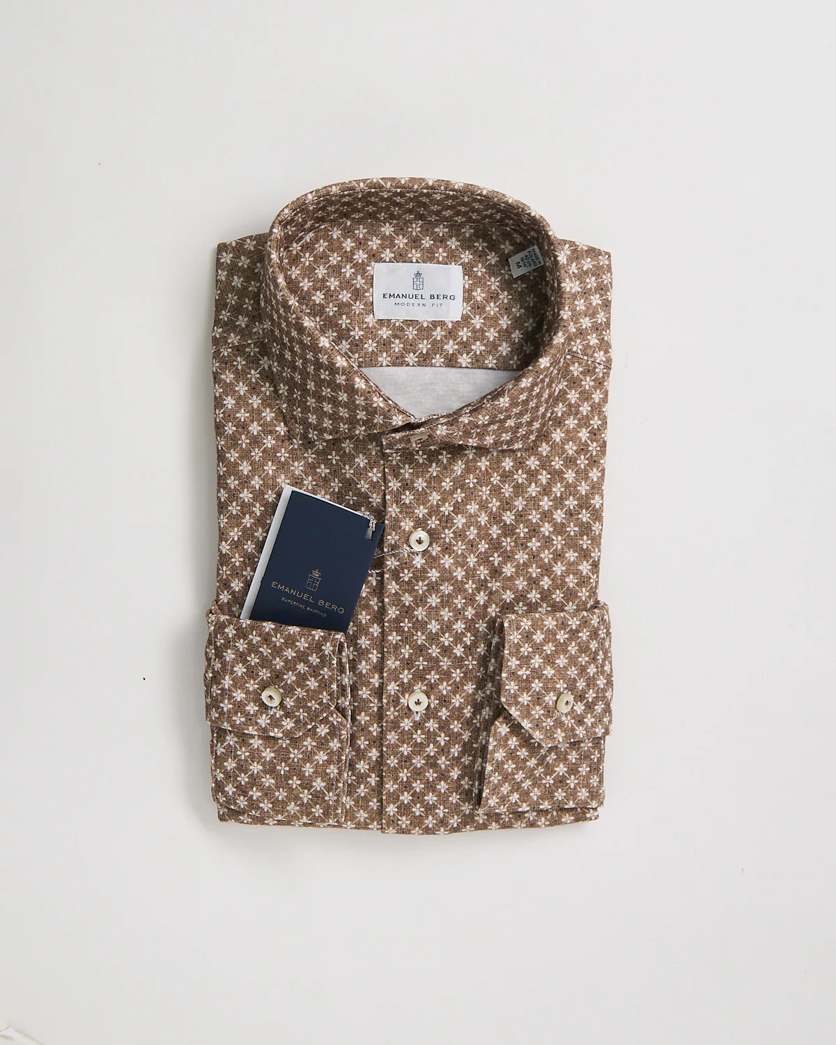 Modern Fit 'Albini 4 Flex' Floral Neat Stretch Knit Shirt
