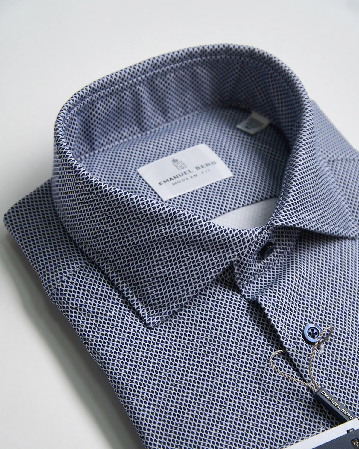 Modern Fit 'Albini 4 Flex' Neat Pattern Stretch Knit Shirt - Image 3