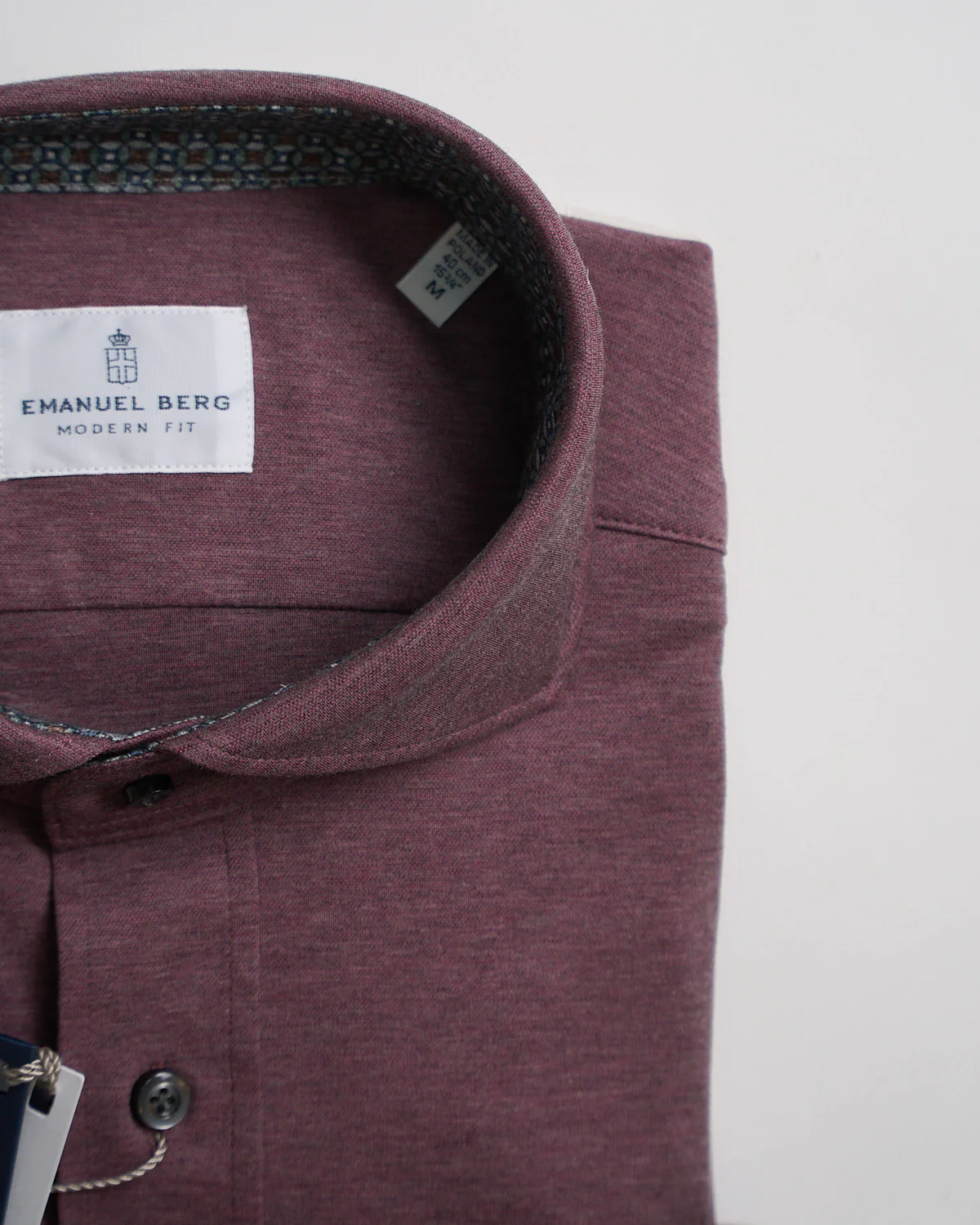 Modern Fit  Premium Jersey' Heathered Stretch Knit Shirt - Image 4