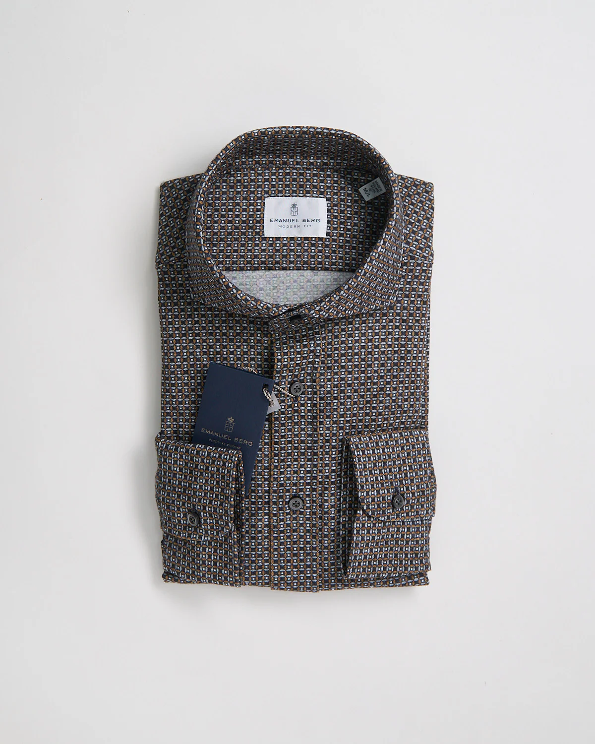 Modern Fit 'Premium Jersey' Neat Pattern Stretch Knit Shirt