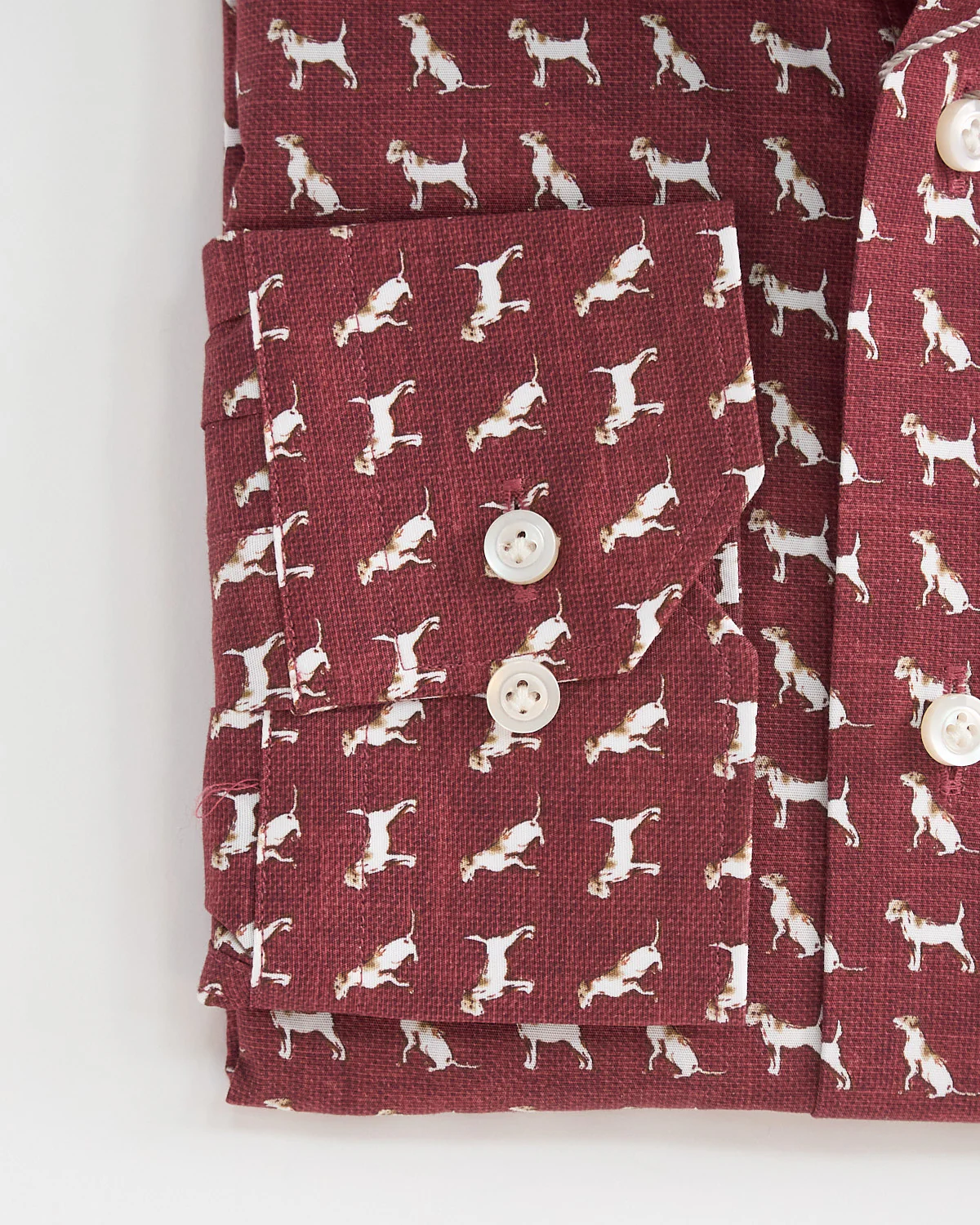 Modern Fit Stretch Poplin Dog Print Shirt - Image 2