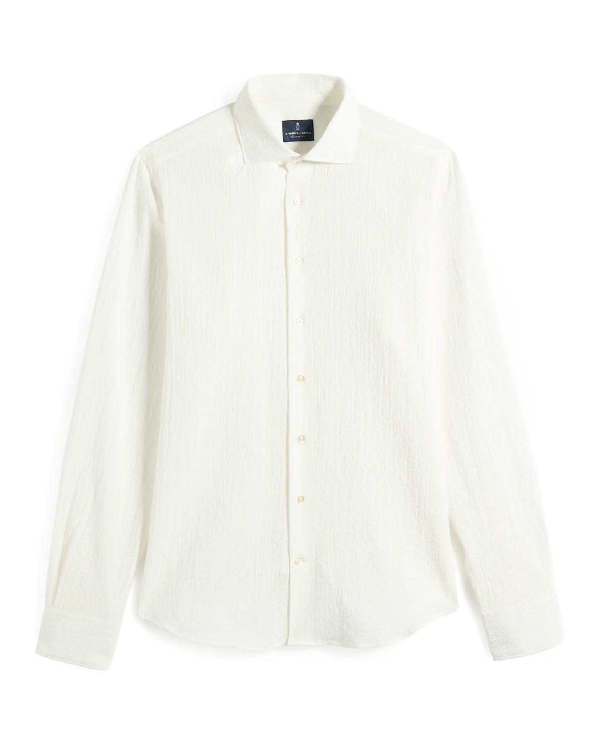 Seersucker Solid Casual Sartorial Shirt