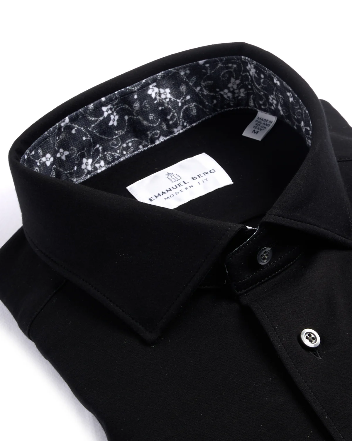 Solid Modern 4Flex Knit Shirt With Contrast - Image 2