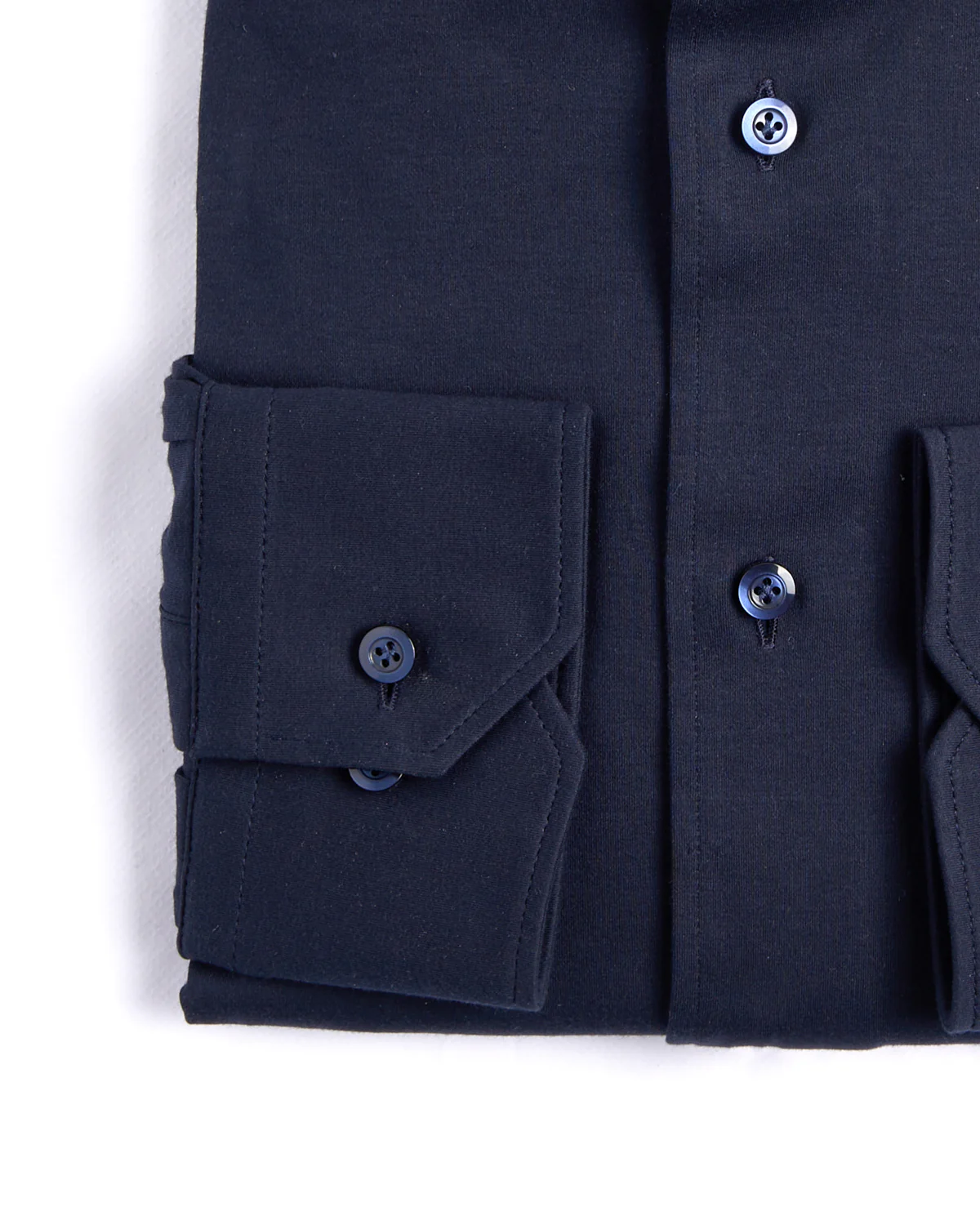 Solid Modern 4Flex Knit Shirt With Contrast - Image 3