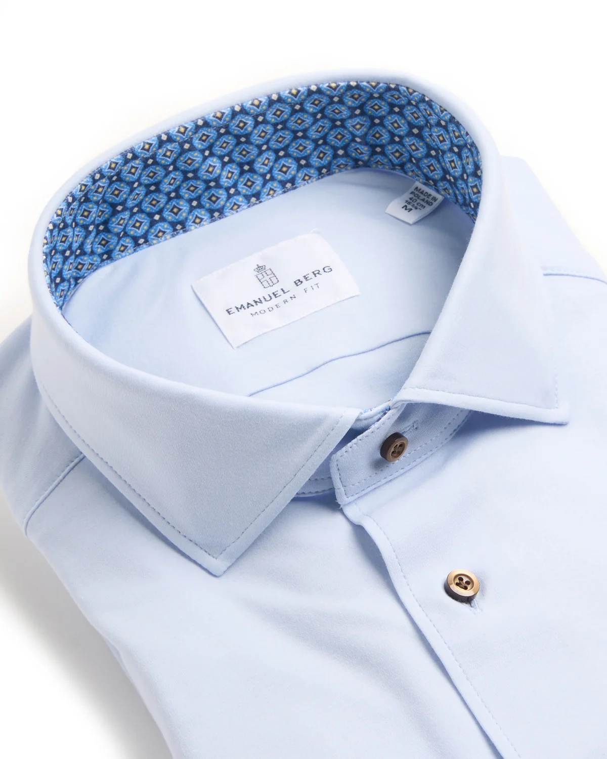 Solid Modern 4Flex Knit Shirt With Contrast - Image 2