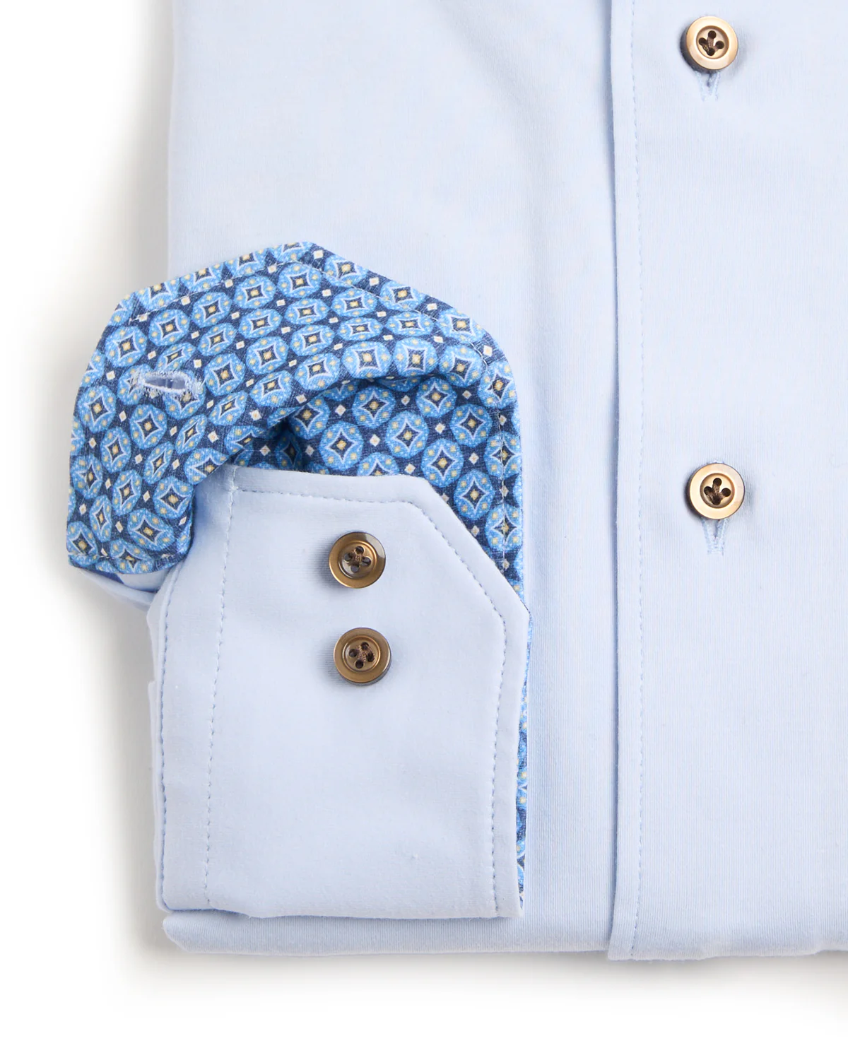 Solid Modern 4Flex Knit Shirt With Contrast - Image 3