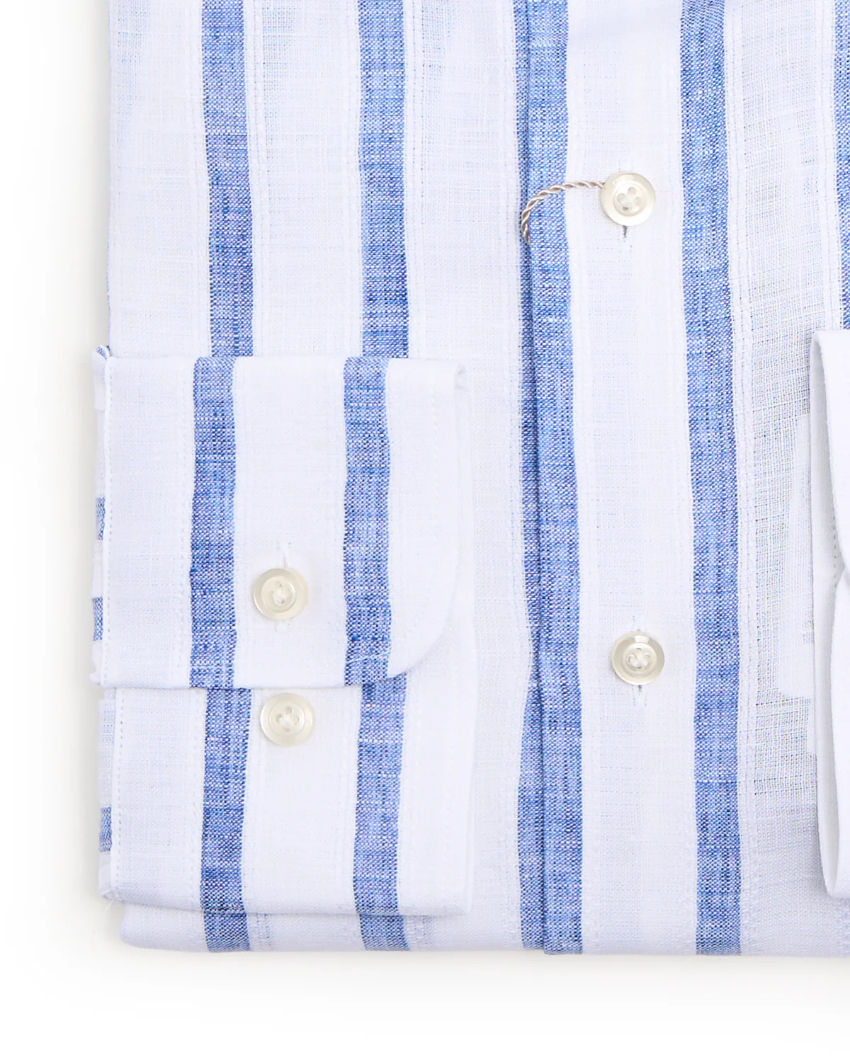 Striped Linen Modern Fit Shirt - Image 3