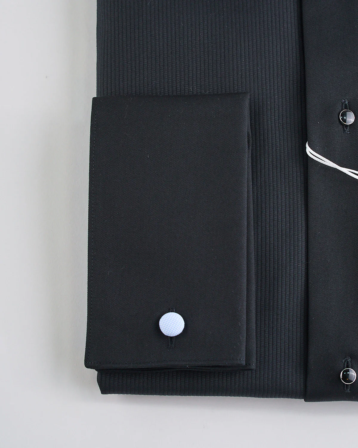 Black Fine Striped Bib Contemporary Evening Shirt - Image 2