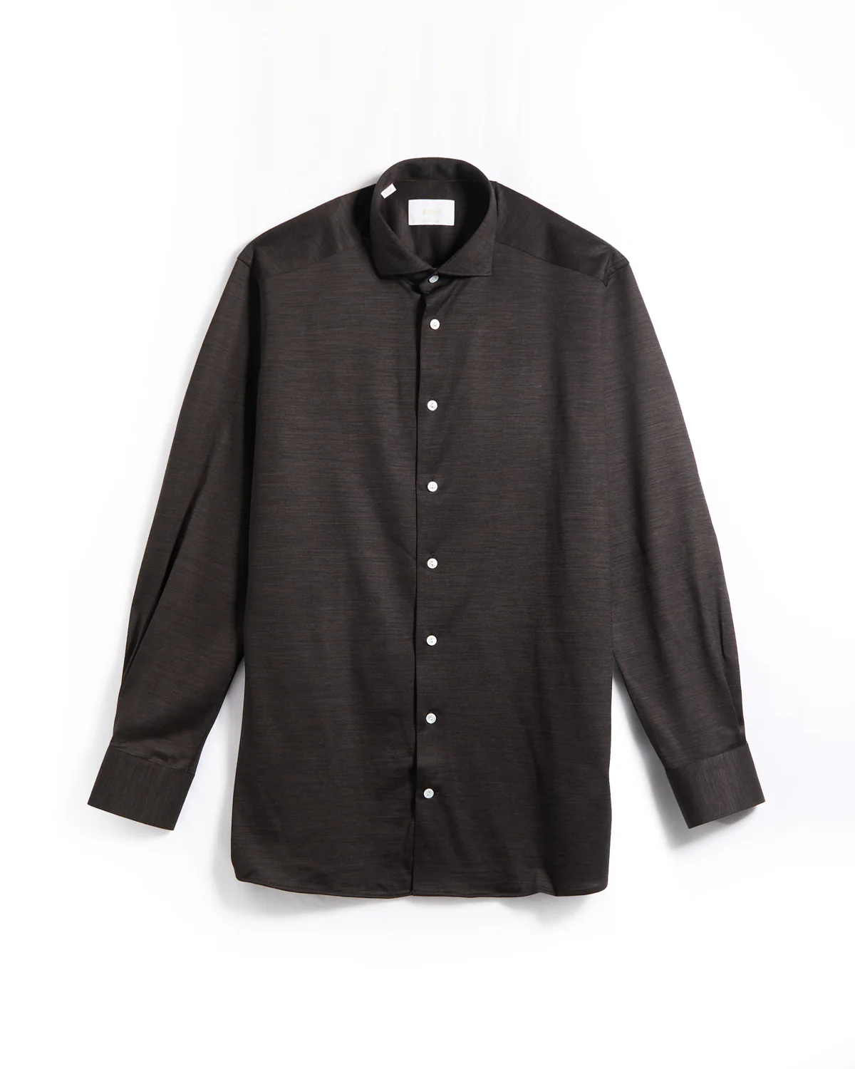 Brown Merino Jersey Contemporary Shirt