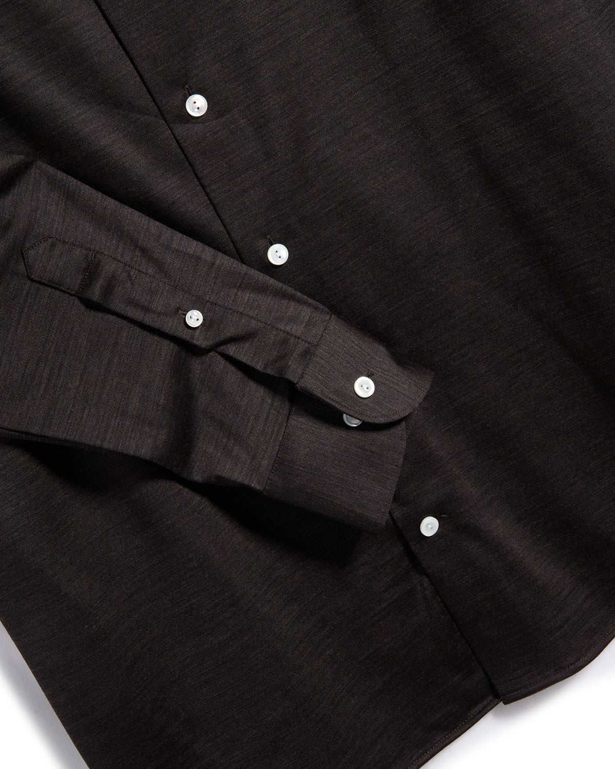Brown Merino Jersey Contemporary Shirt - Image 2